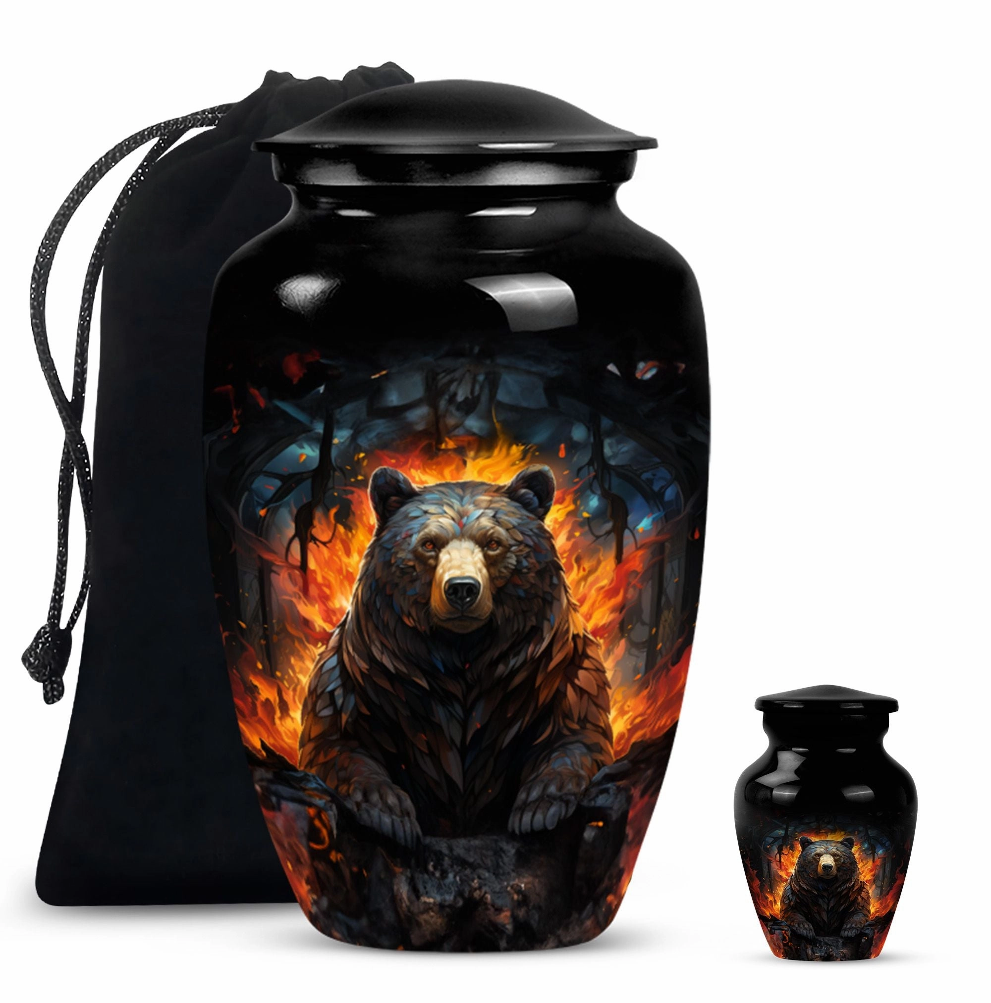 Bear Embrace: Caring Cremation Urn for Adult Female