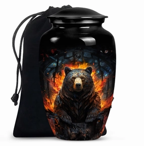 Bear Embrace: Caring Cremation Urn for Adult Female