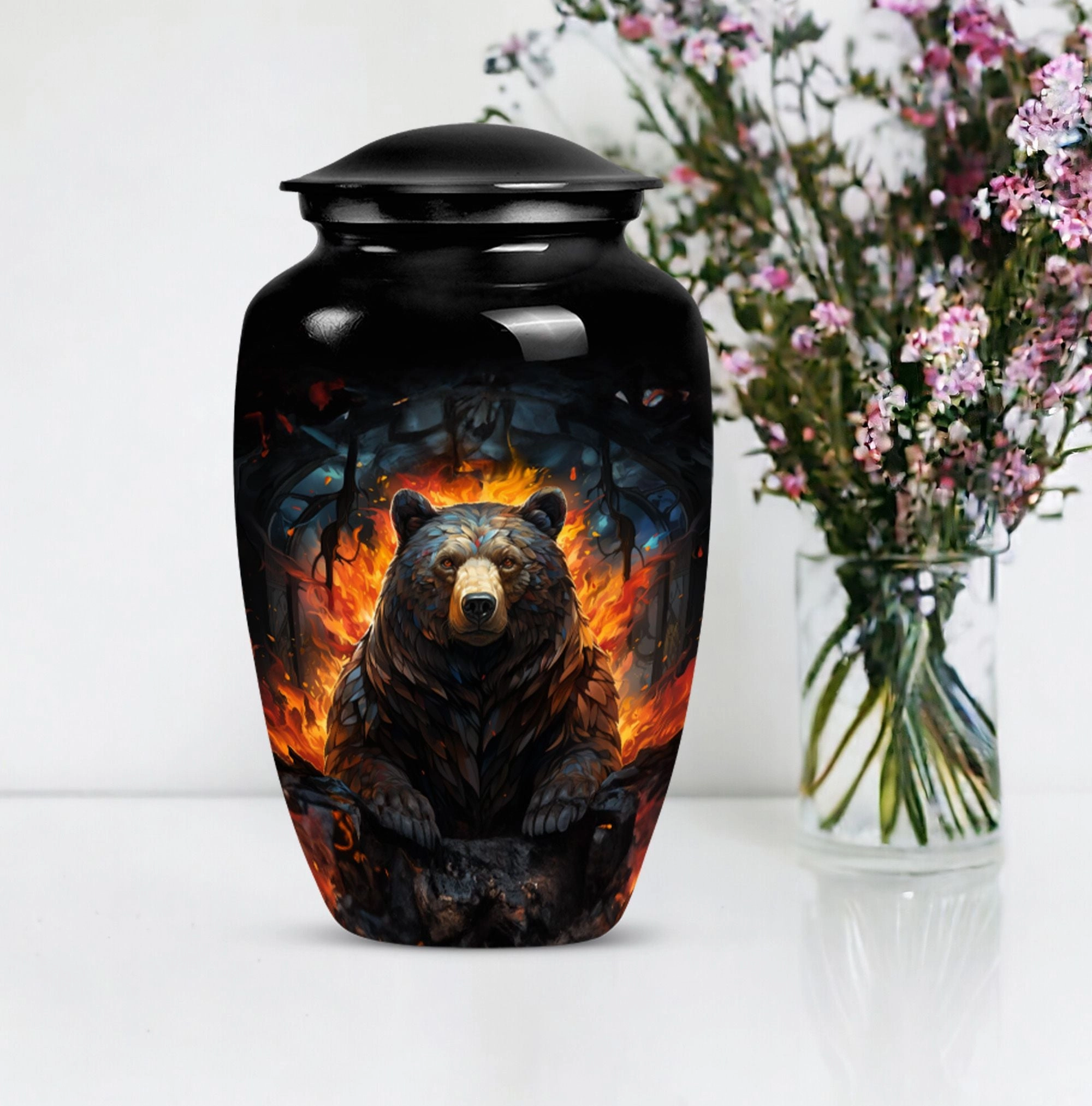 Bear Embrace: Caring Cremation Urn for Adult Female
