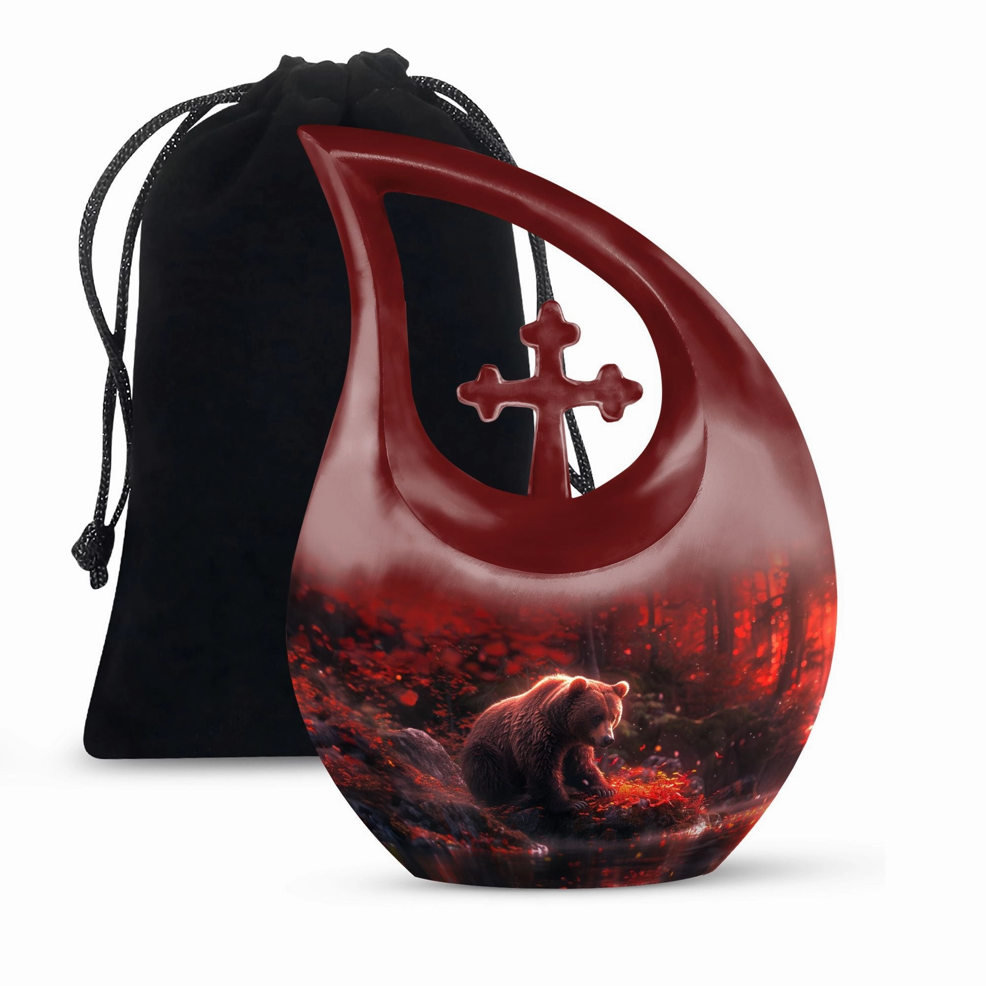 Bear Urn - Adult Cremation Urn For Human Ashes Remans