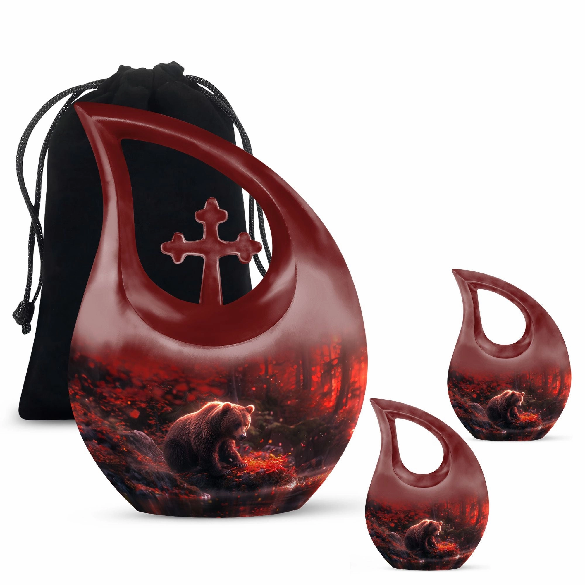 Bear Urn - Adult Cremation Urn For Human Ashes Remans