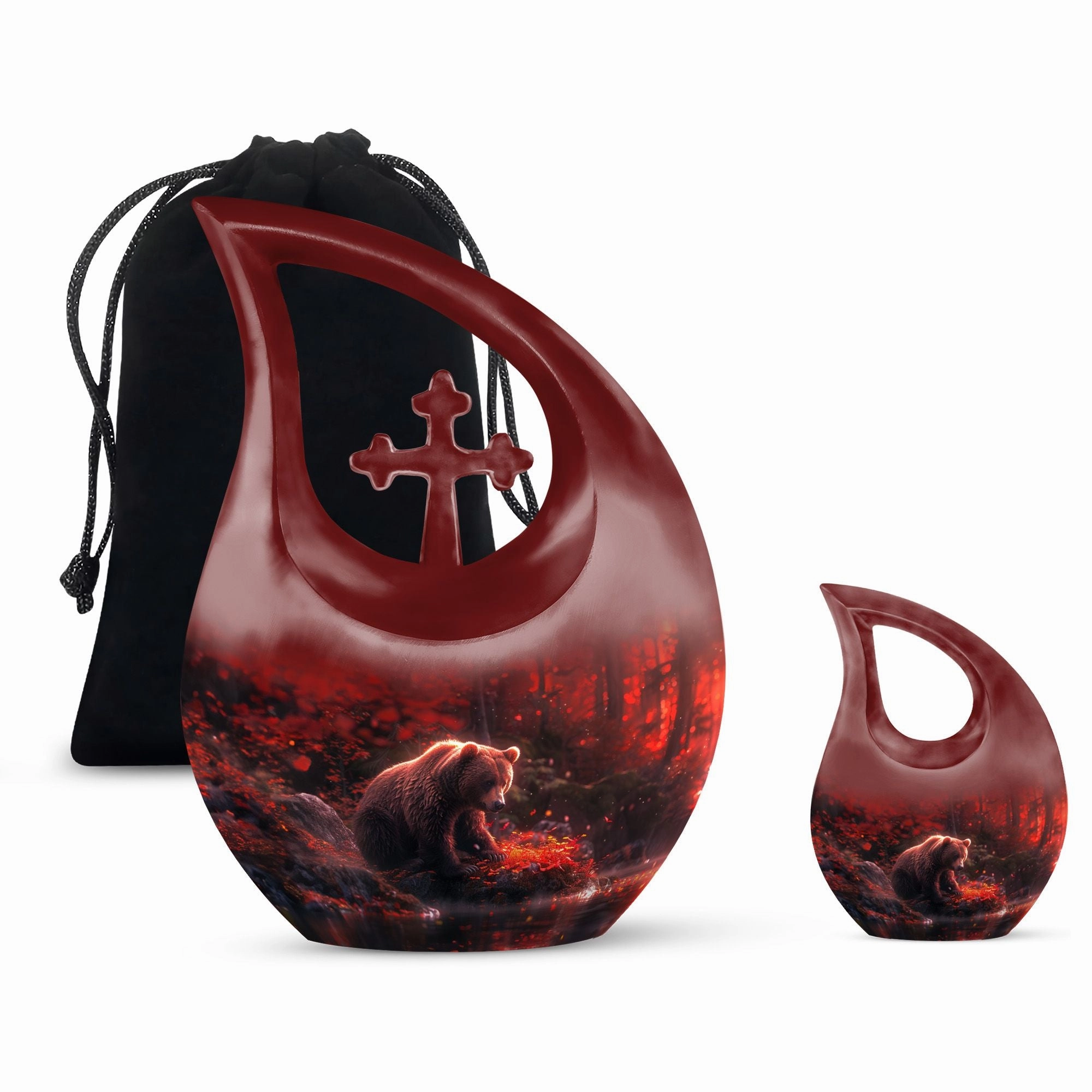 Bear Urn - Adult Cremation Urn For Human Ashes Remans
