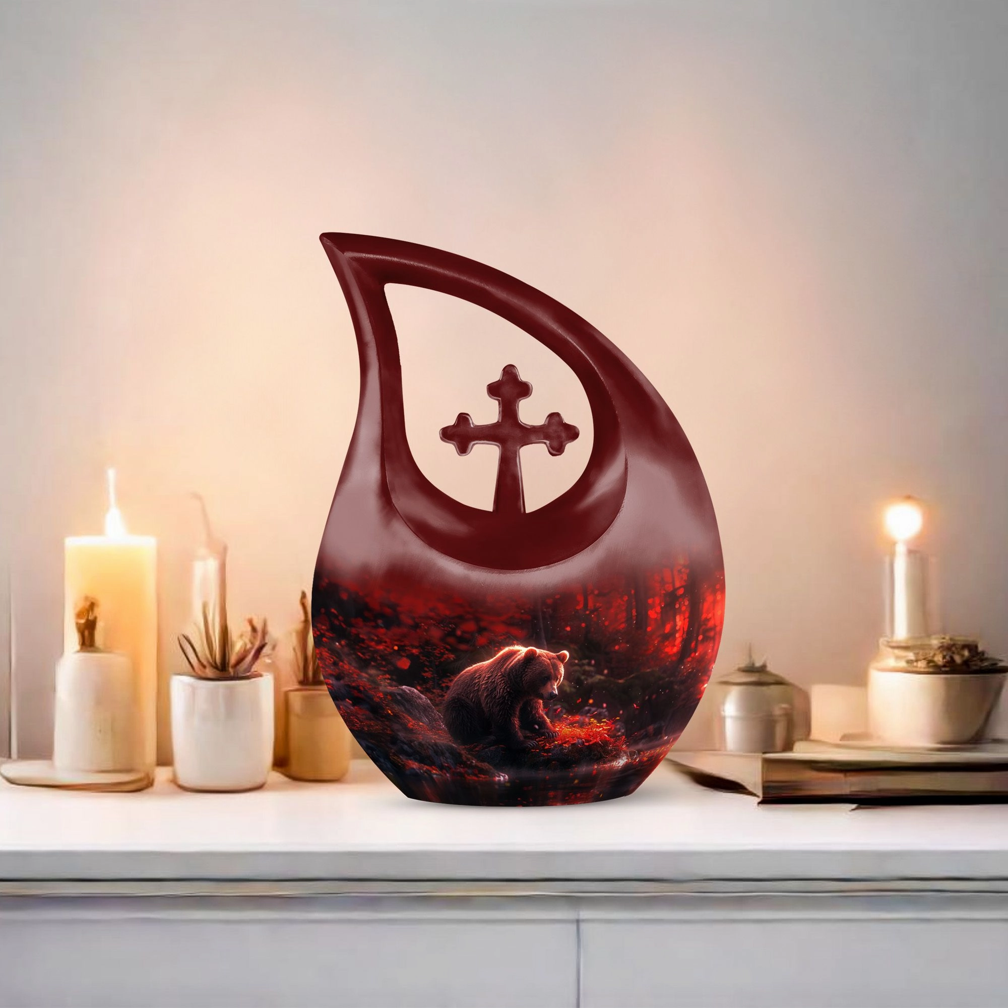 Bear Urn - Adult Cremation Urn For Human Ashes Remans