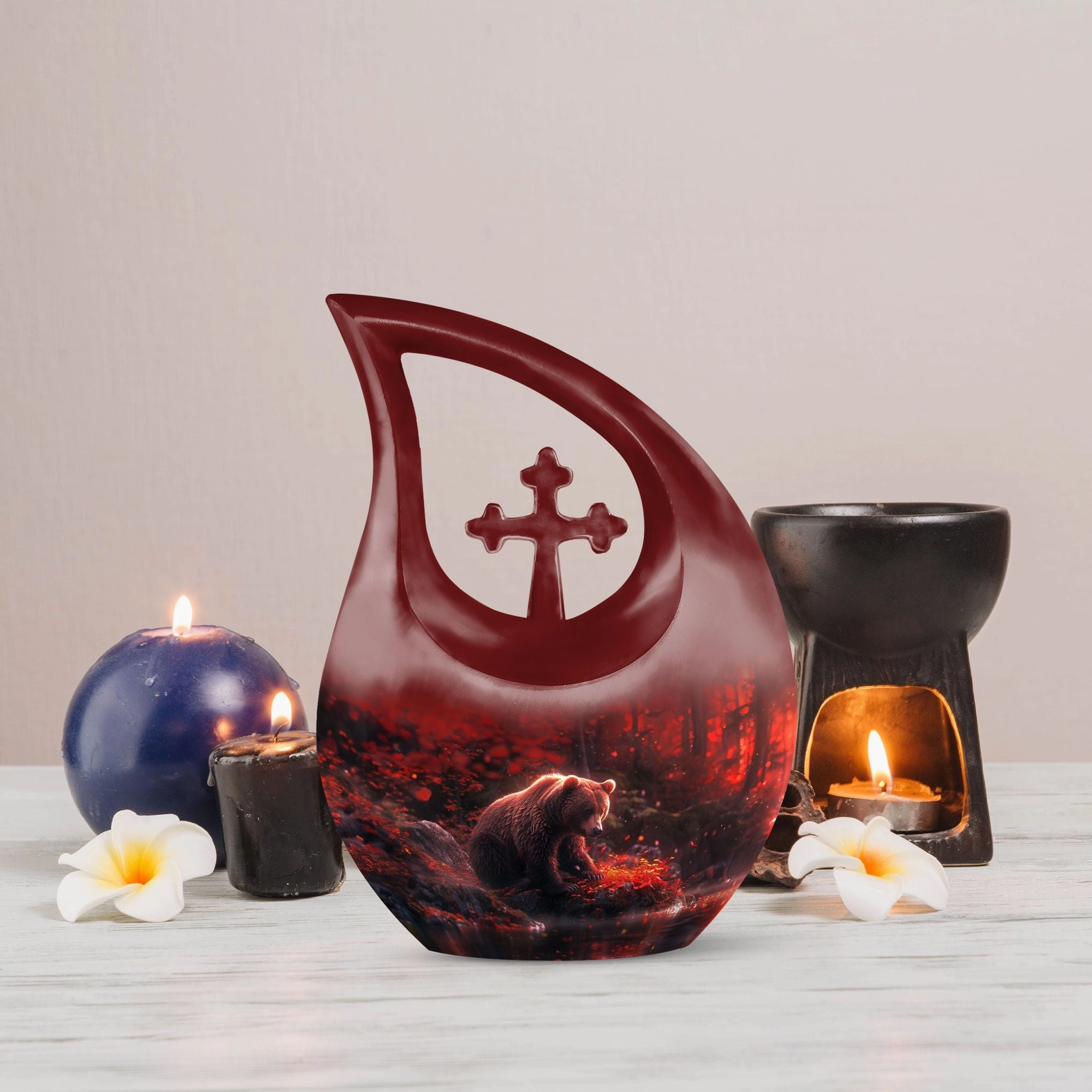 Bear Urn - Adult Cremation Urn For Human Ashes Remans