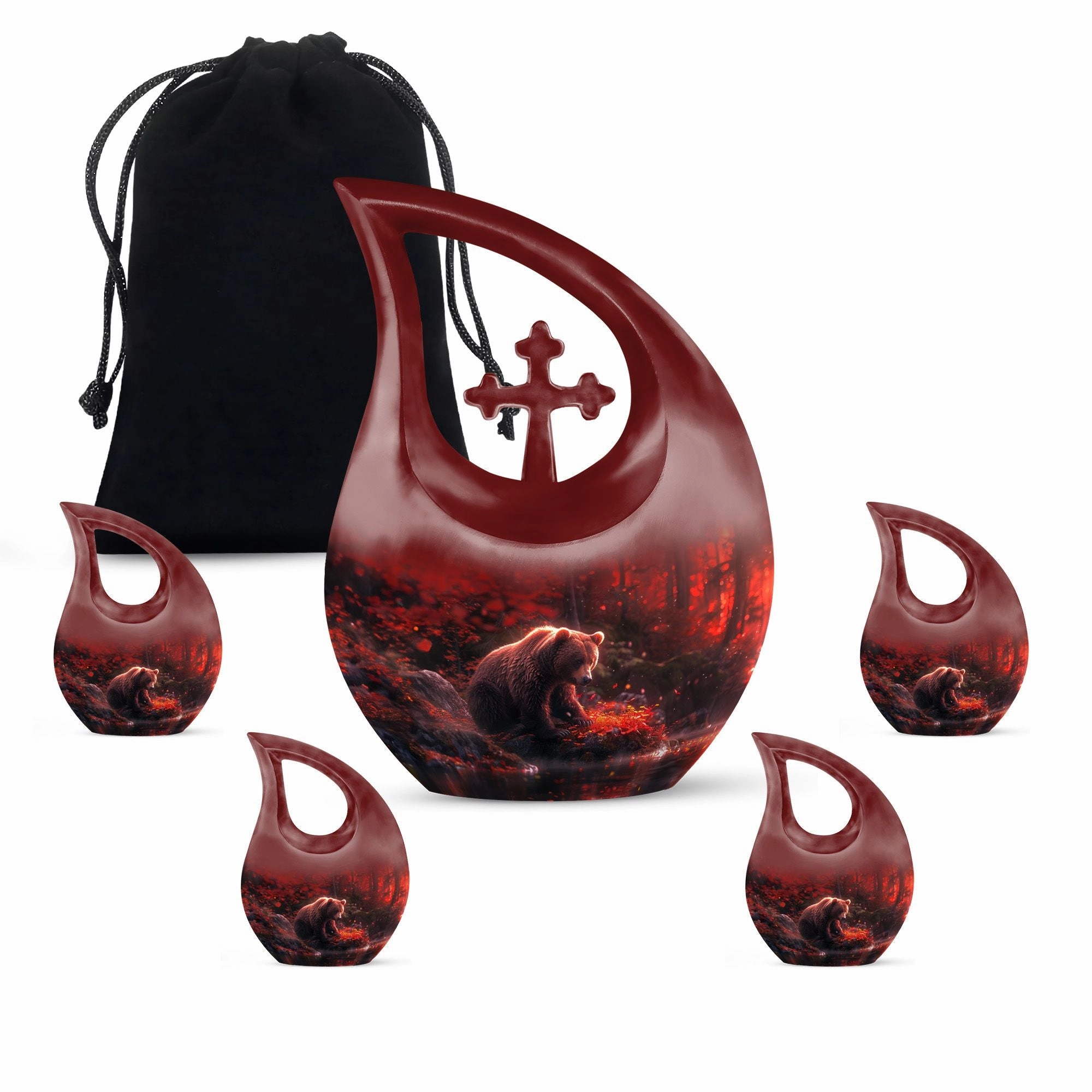 Bear Urn - Adult Cremation Urn For Human Ashes Remans