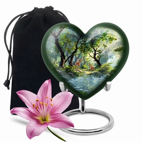 Beautiful Deer Remembrance - An Artistic Female Funeral Urn