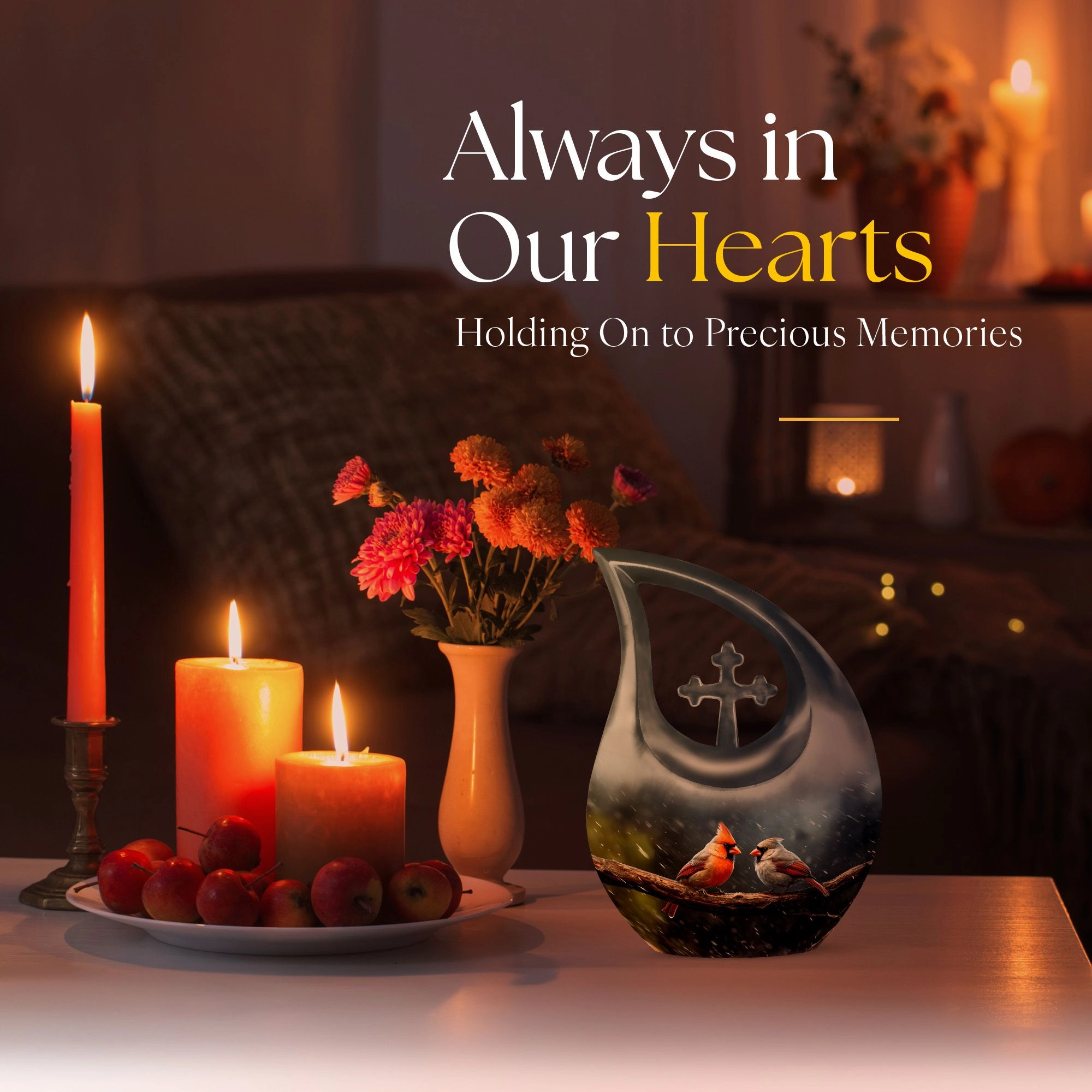 Bird Memorial Urn:  Container For Cremated Adult Human Ashes