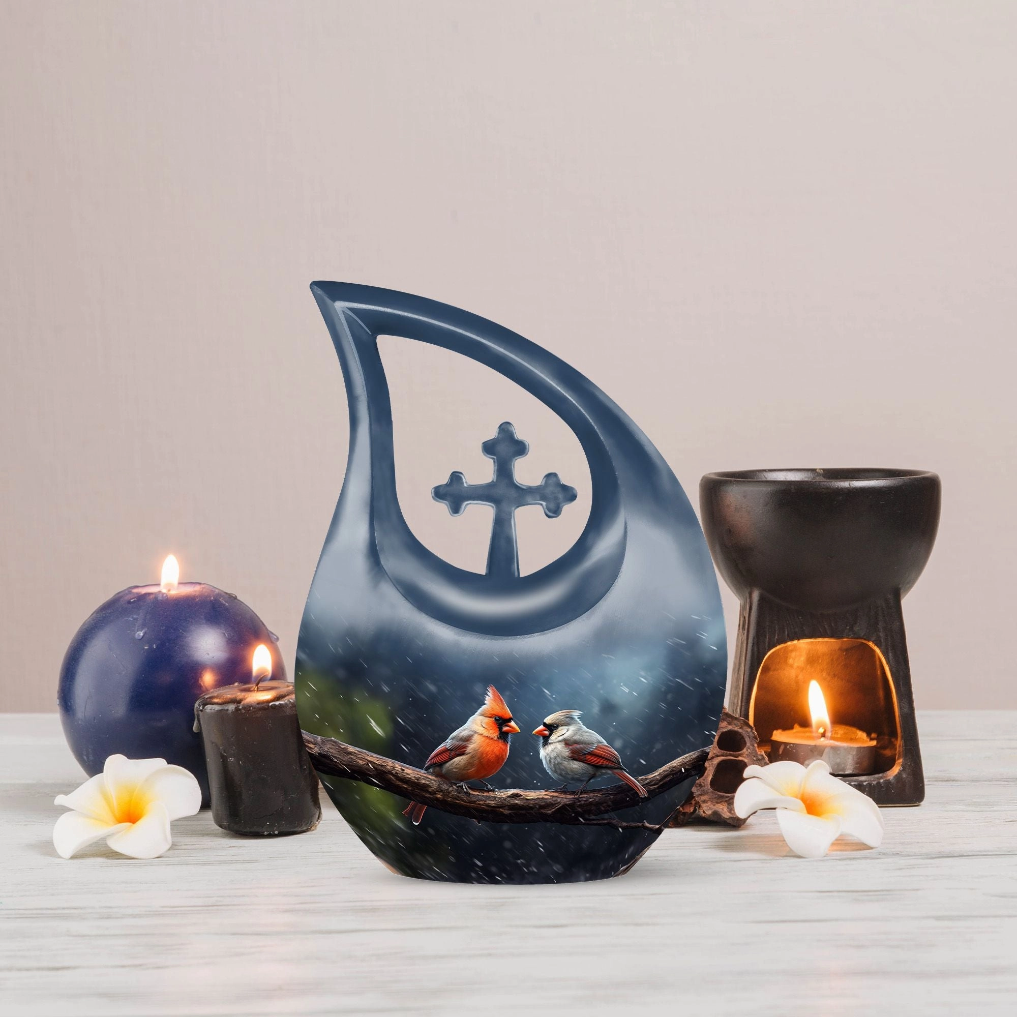 Bird Memorial Urn:  Container For Cremated Adult Human Ashes