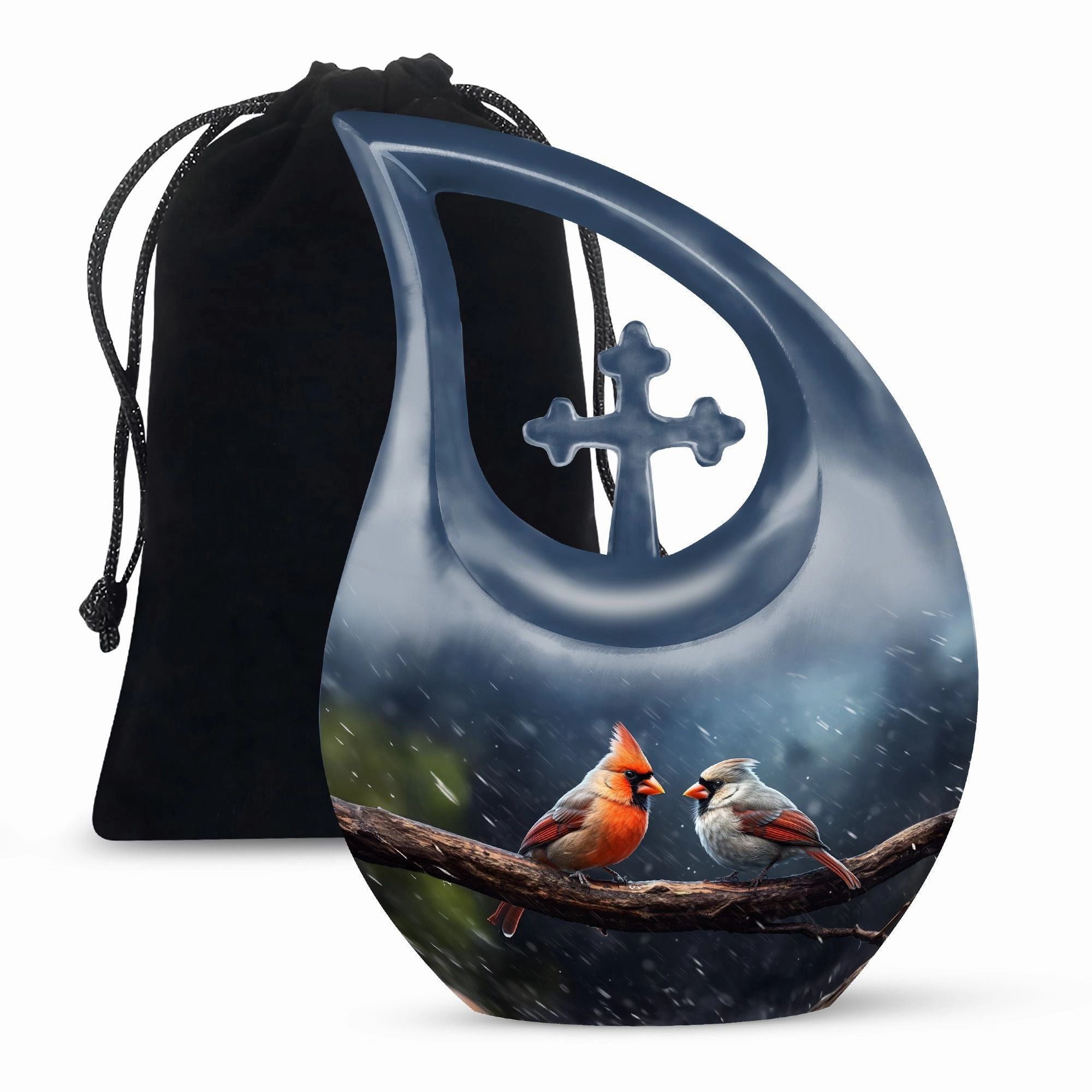 Bird Memorial Urn:  Container For Cremated Adult Human Ashes