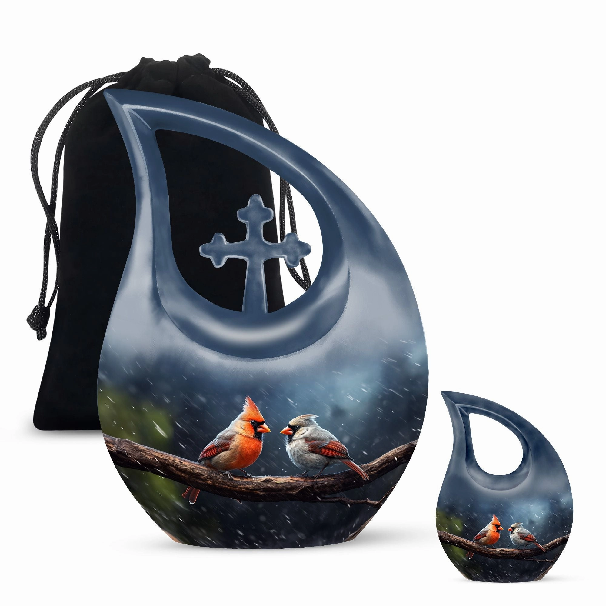 Bird Memorial Urn:  Container For Cremated Adult Human Ashes