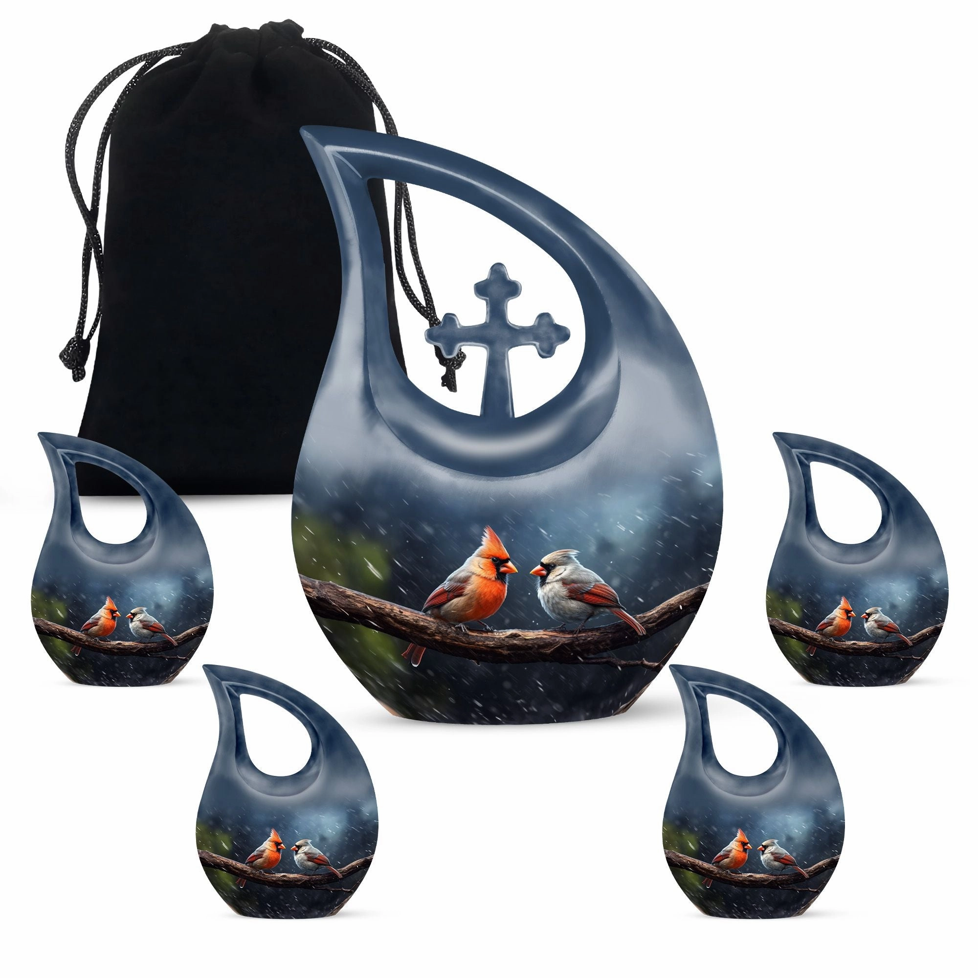 Bird Memorial Urn:  Container For Cremated Adult Human Ashes