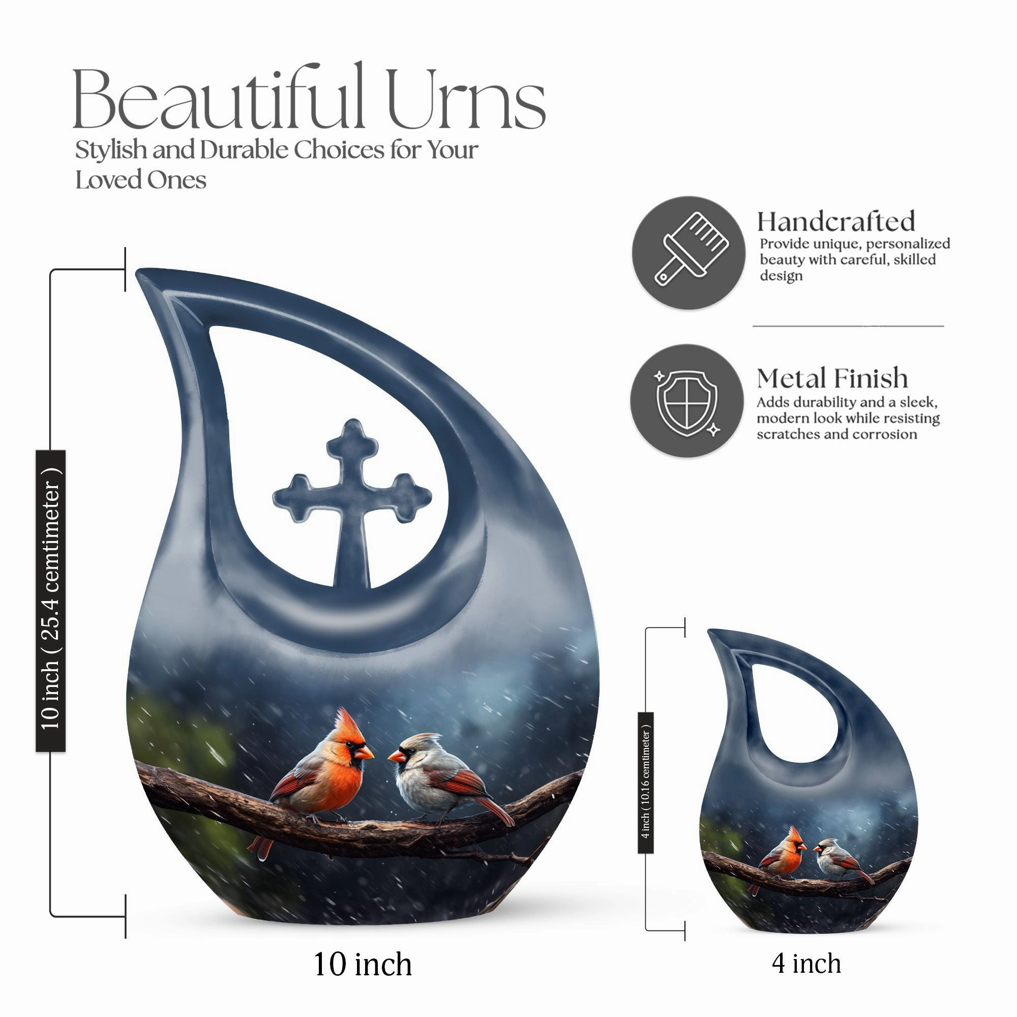 Bird Memorial Urn:  Container For Cremated Adult Human Ashes