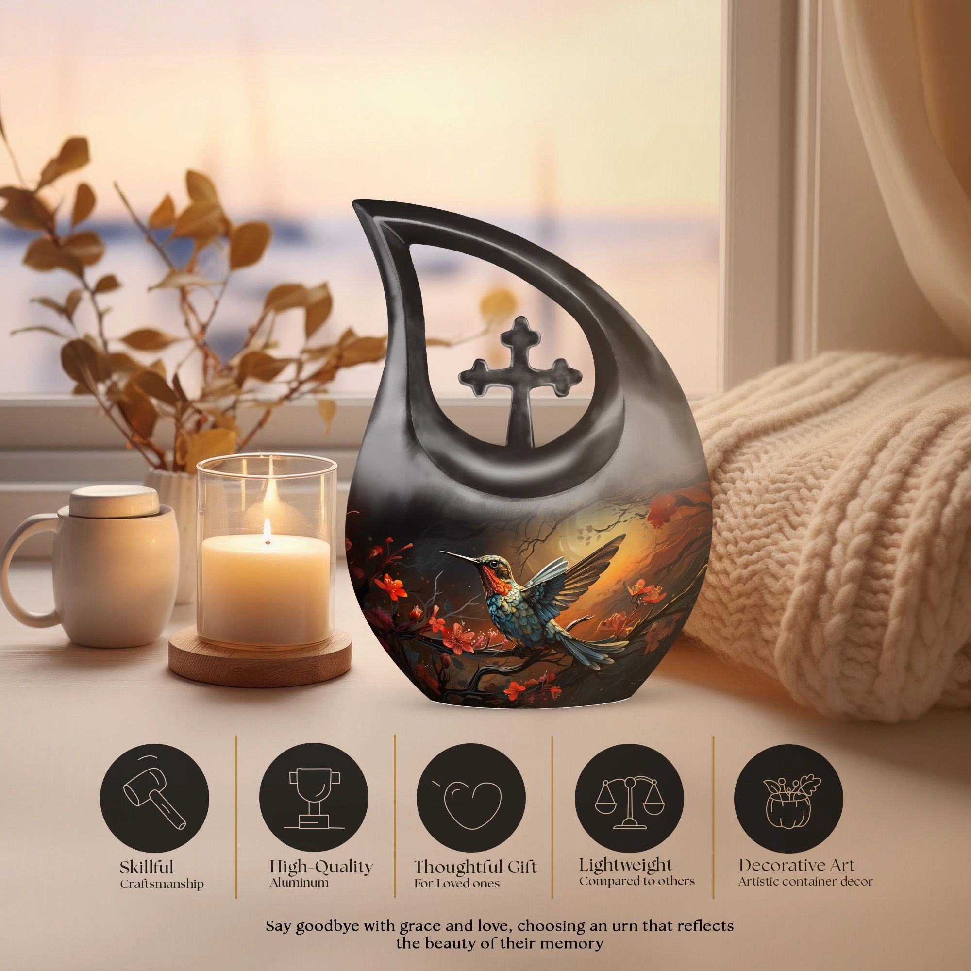 Bird Urn - Container For Cremated Adult Human Ashes
