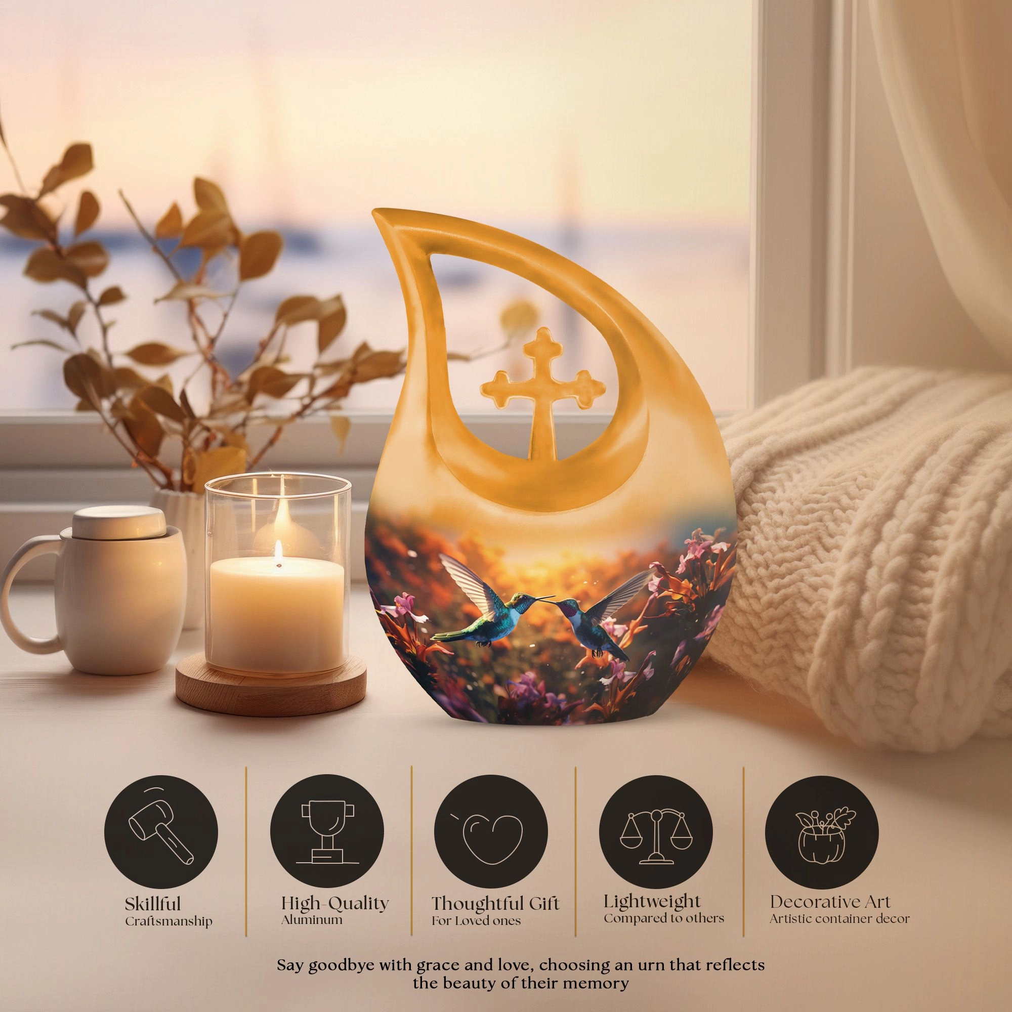 Bird Urn: Container For Cremated Adult Human Ashes