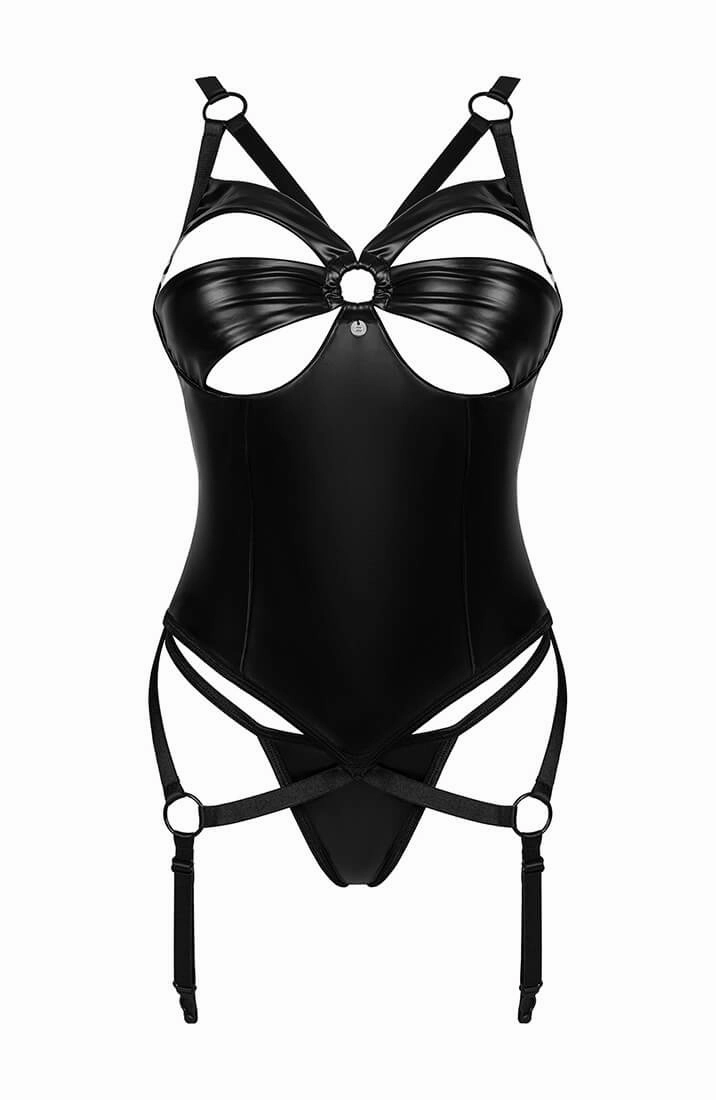 Black cut-out bustier set - Let the Coaxing Begin