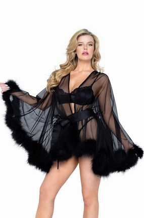 Black luxury robe