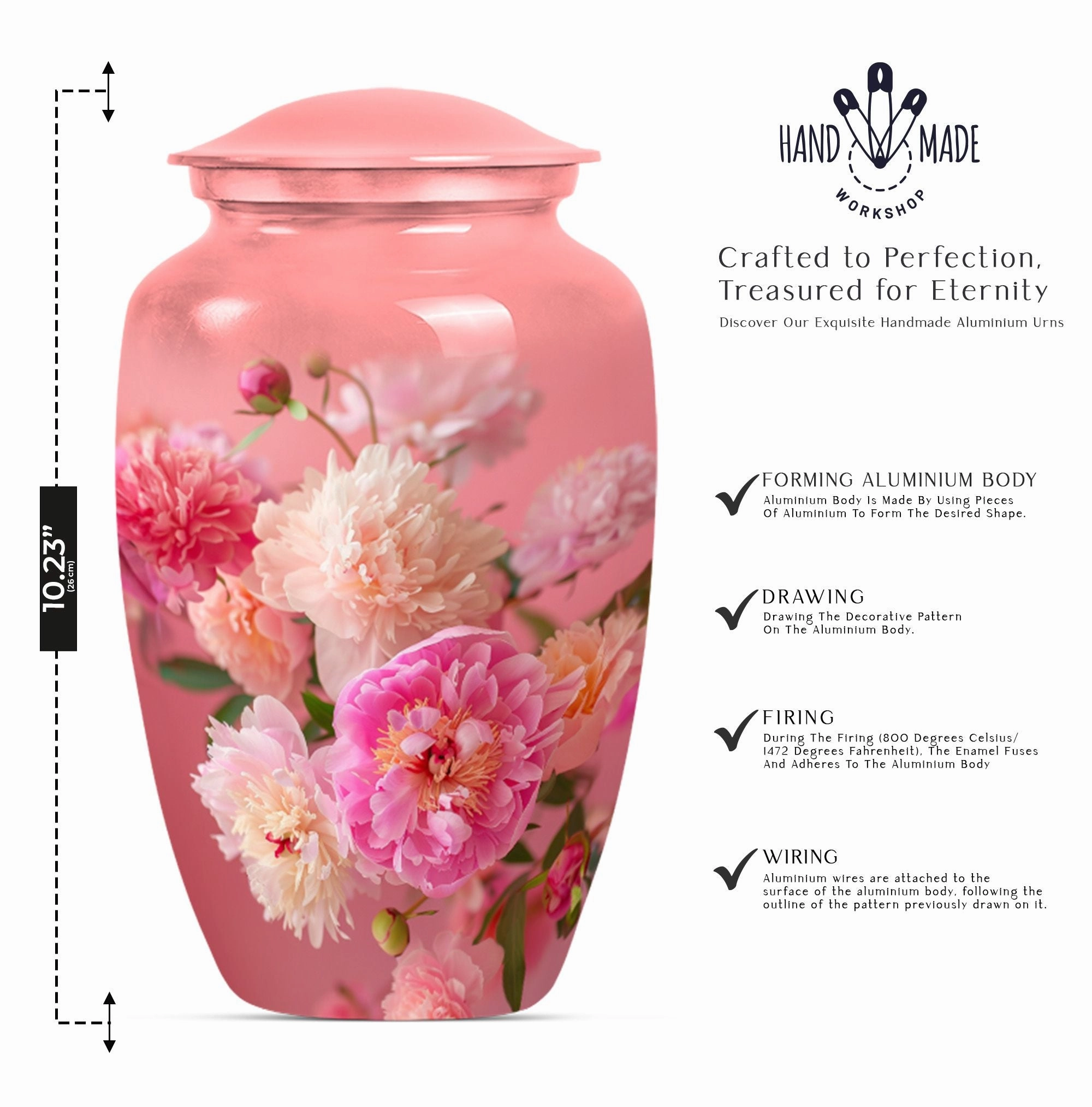 Blooming Meadows Memorial Adult Urn - Flower Themed Tranquil