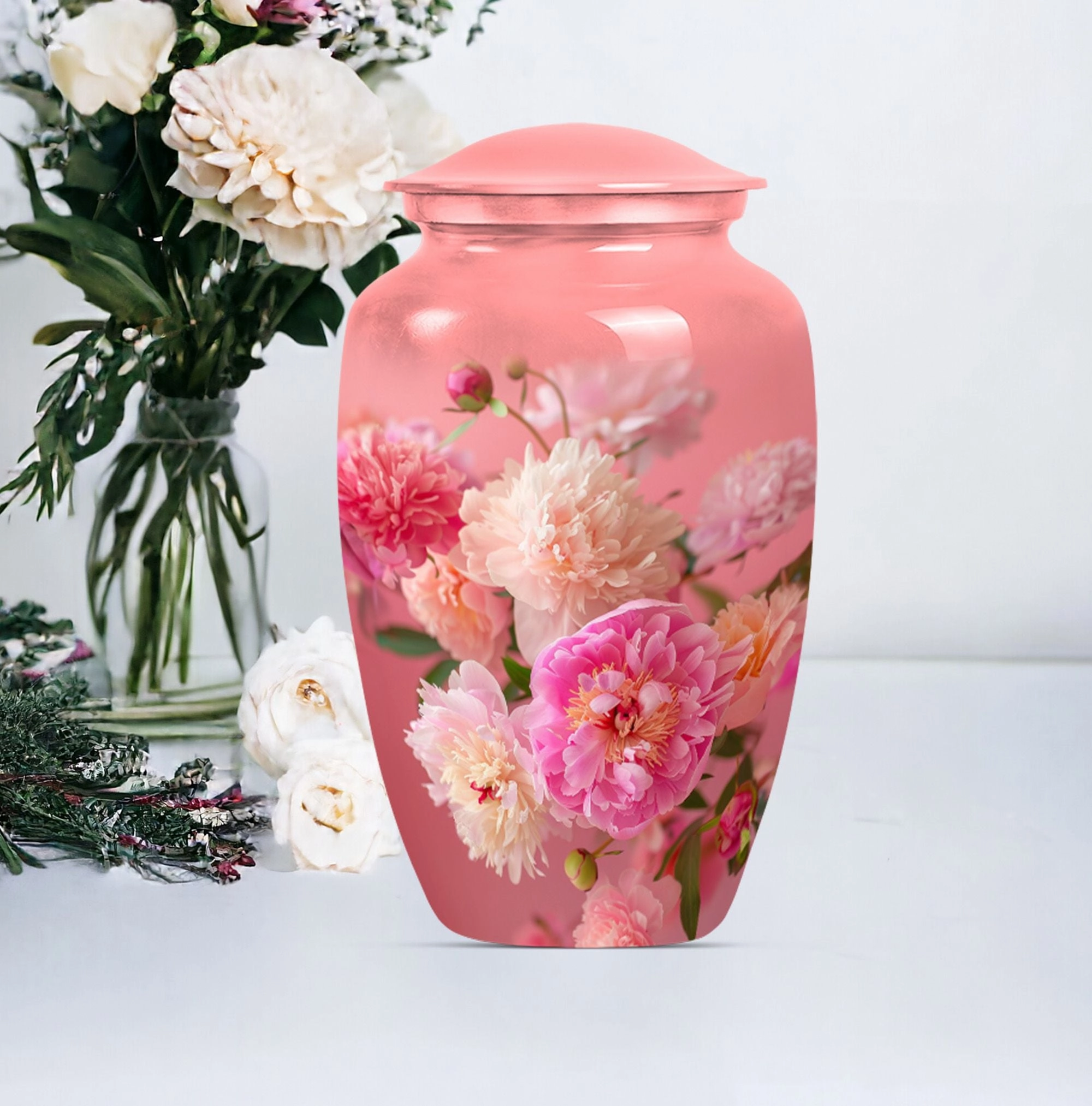 Blooming Meadows Memorial Adult Urn - Flower Themed Tranquil