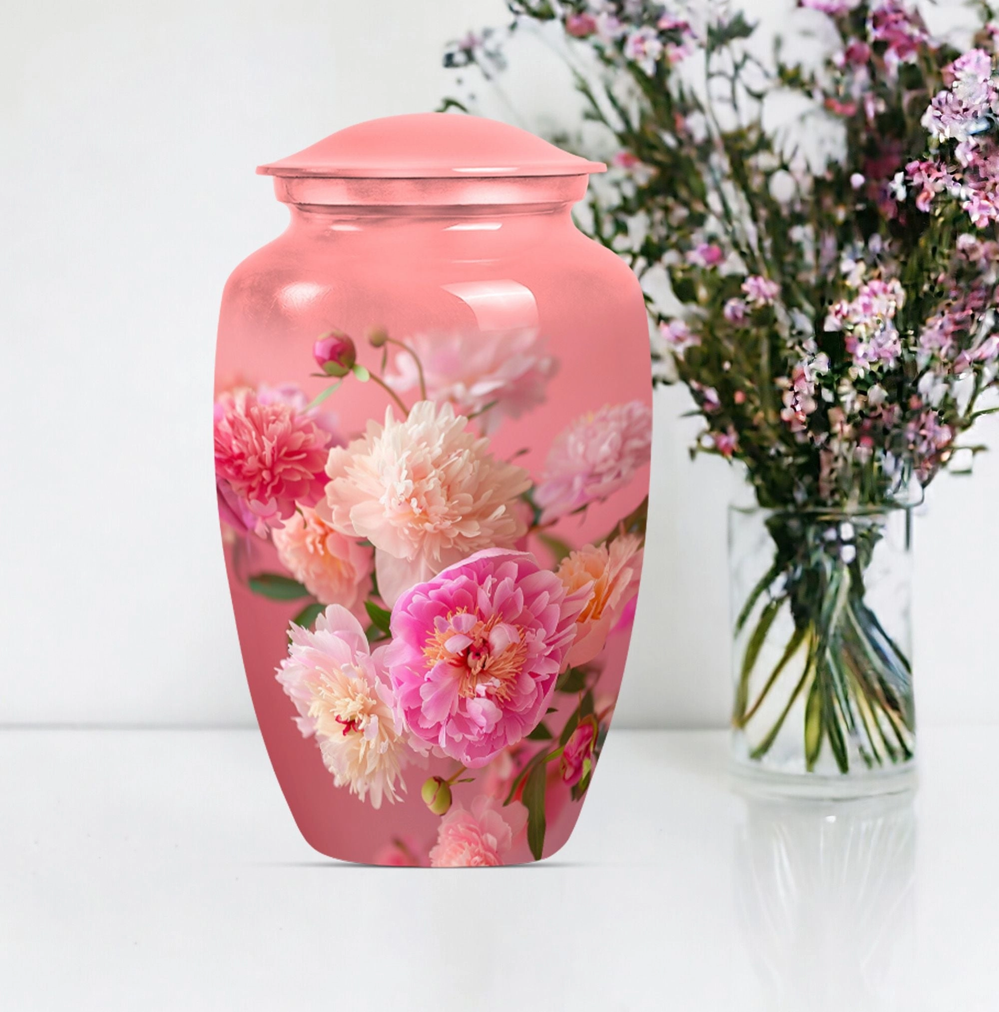 Blooming Meadows Memorial Adult Urn - Flower Themed Tranquil