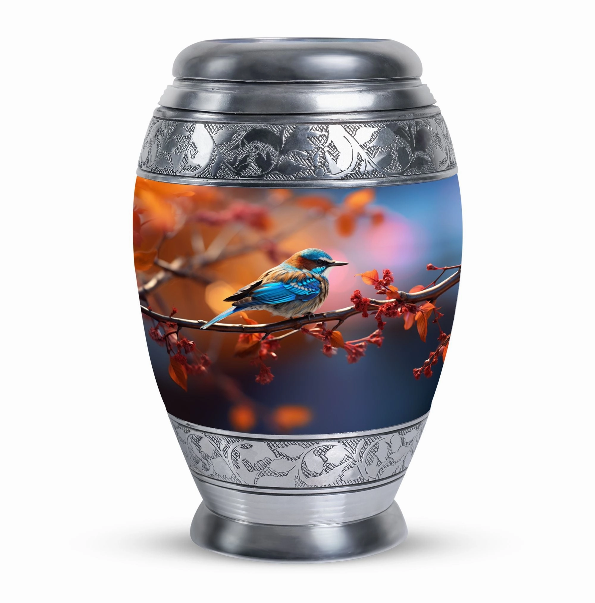 Blue Sparrow Elegia – A Classic Adult Cremation Urn