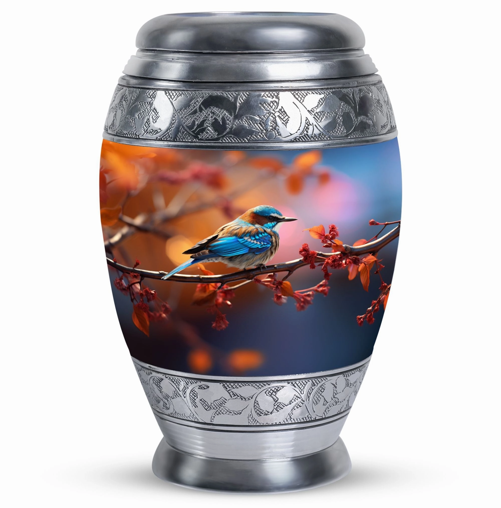 Blue Sparrow Elegia – A Classic Adult Cremation Urn