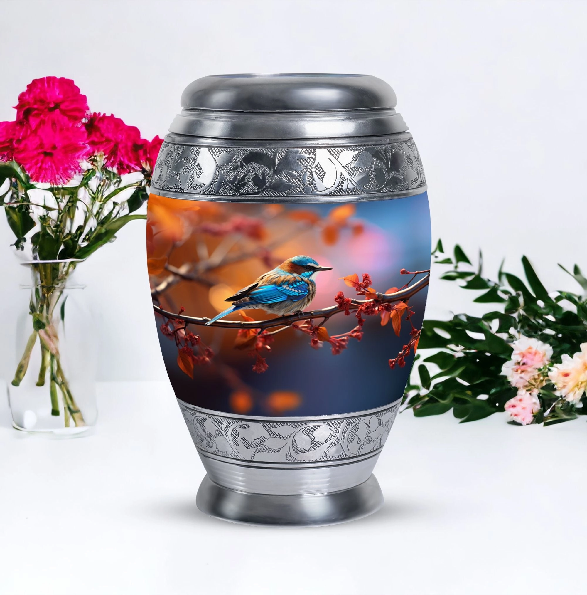 Blue Sparrow Elegia – A Classic Adult Cremation Urn