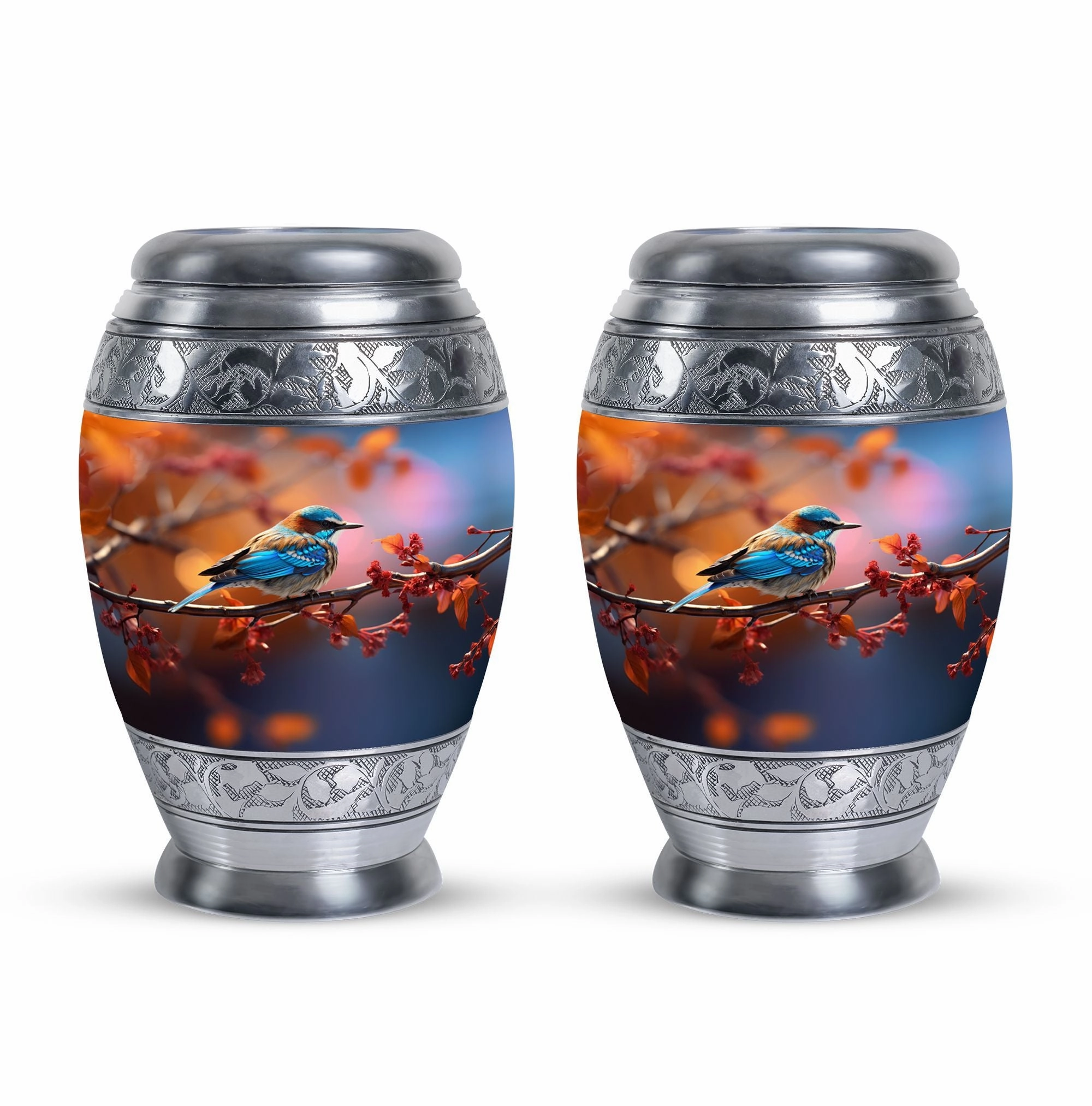 Blue Sparrow Elegia – A Classic Adult Cremation Urn