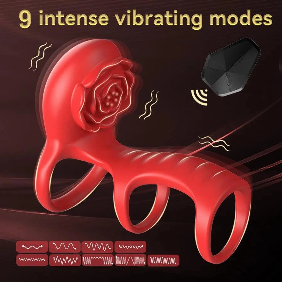 Bluetooth Remote Silicone Vibrating Cock Ring