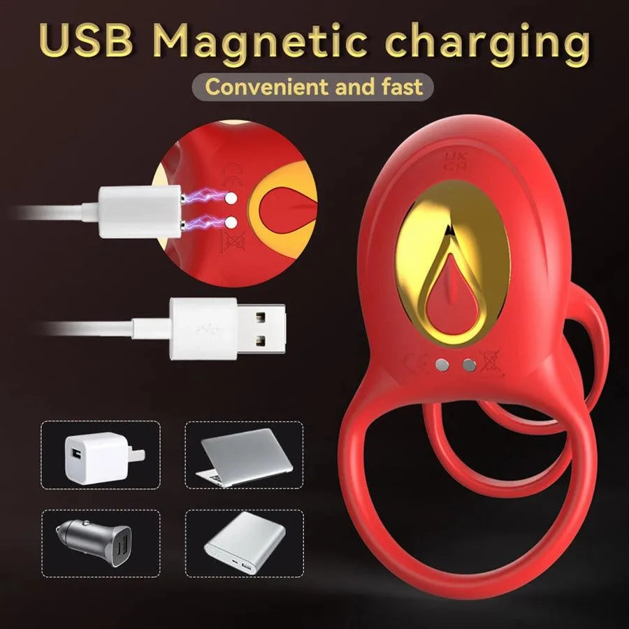 Bluetooth Remote Silicone Vibrating Cock Ring