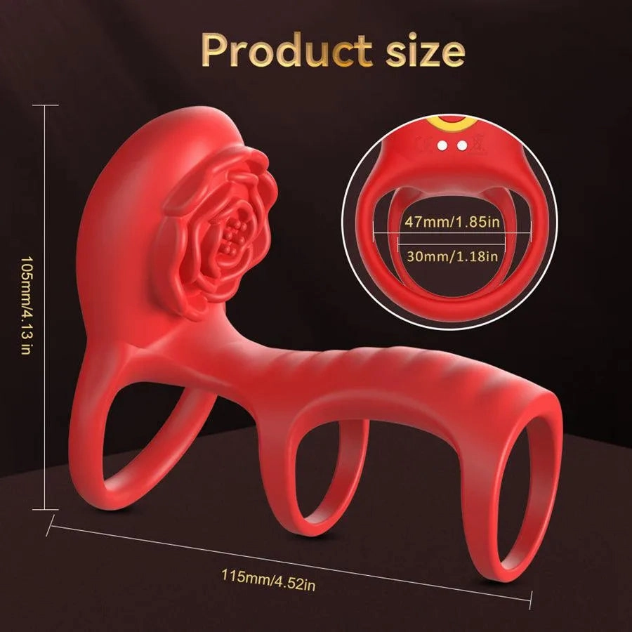 Bluetooth Remote Silicone Vibrating Cock Ring