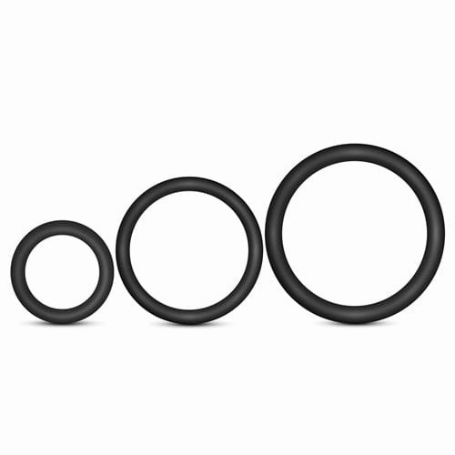 Blush Novelties - Performance VS4 Pure Premium Silicone Cock Ring Set (Black)