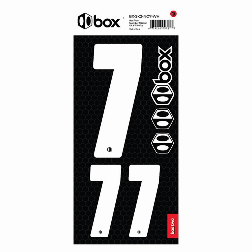 Box Two Number Sticker Kit - White