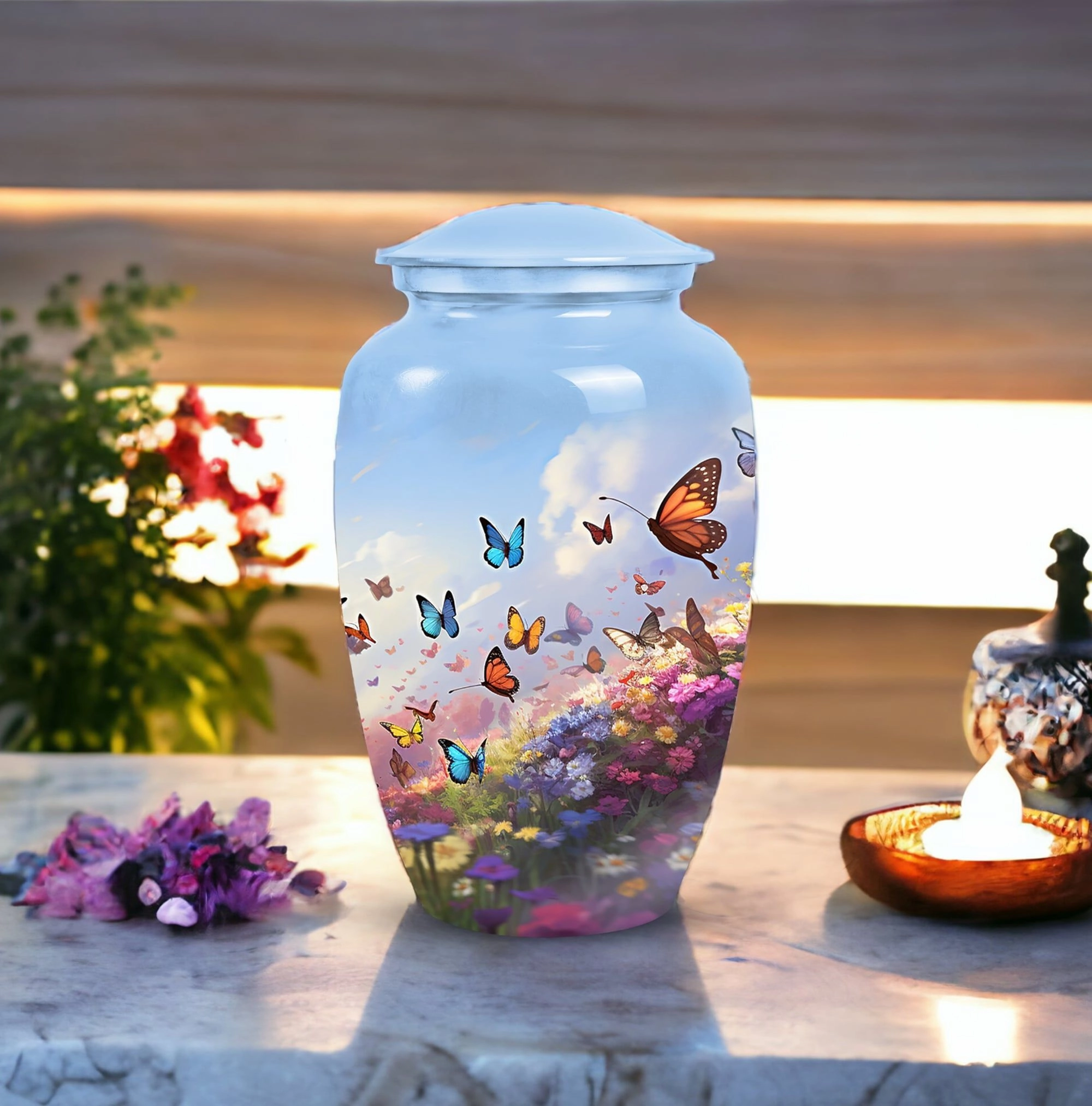 Butterfly Cremation Memorial Urns For Adult Ashes, Ideal For Dad & Mom