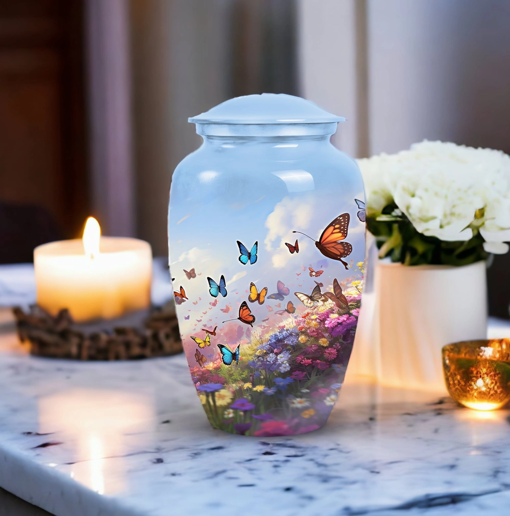 Butterfly Cremation Memorial Urns For Adult Ashes, Ideal For Dad & Mom