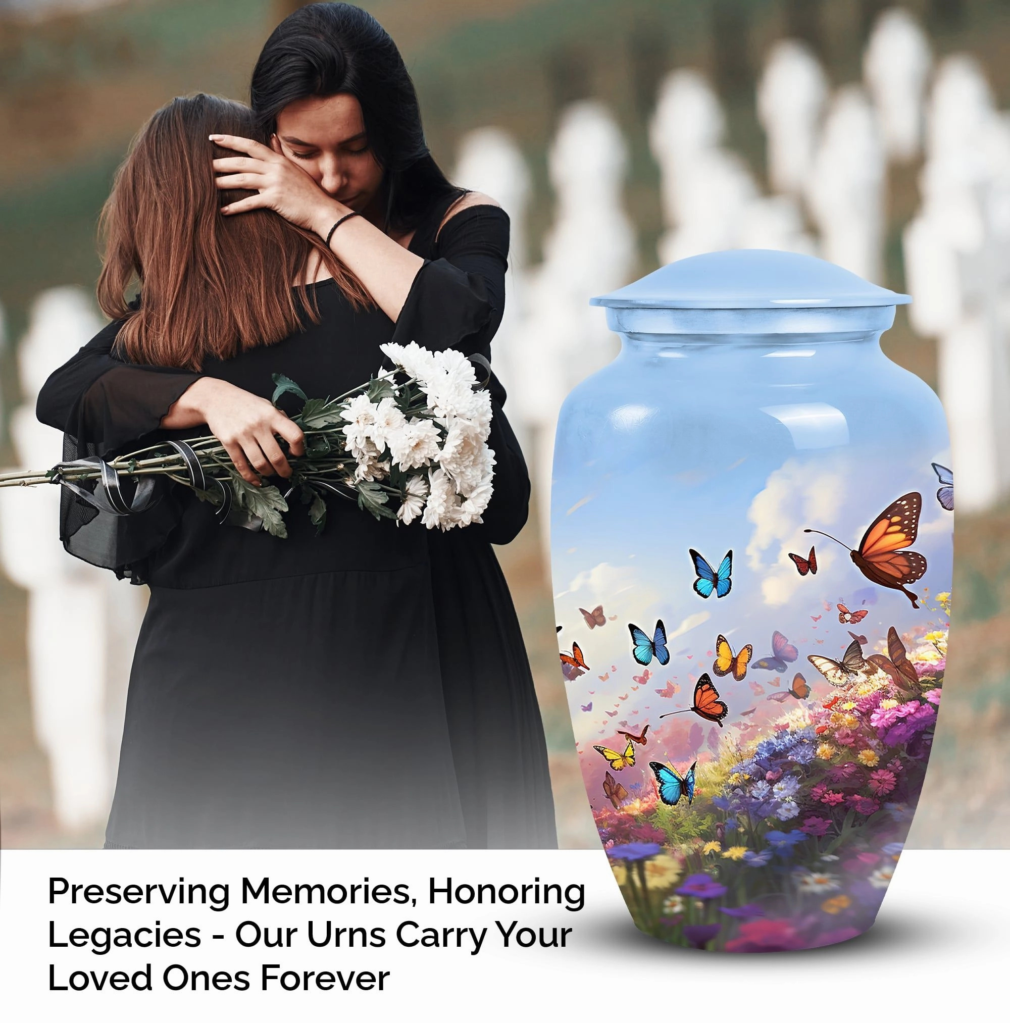 Butterfly Cremation Memorial Urns For Adult Ashes, Ideal For Dad & Mom