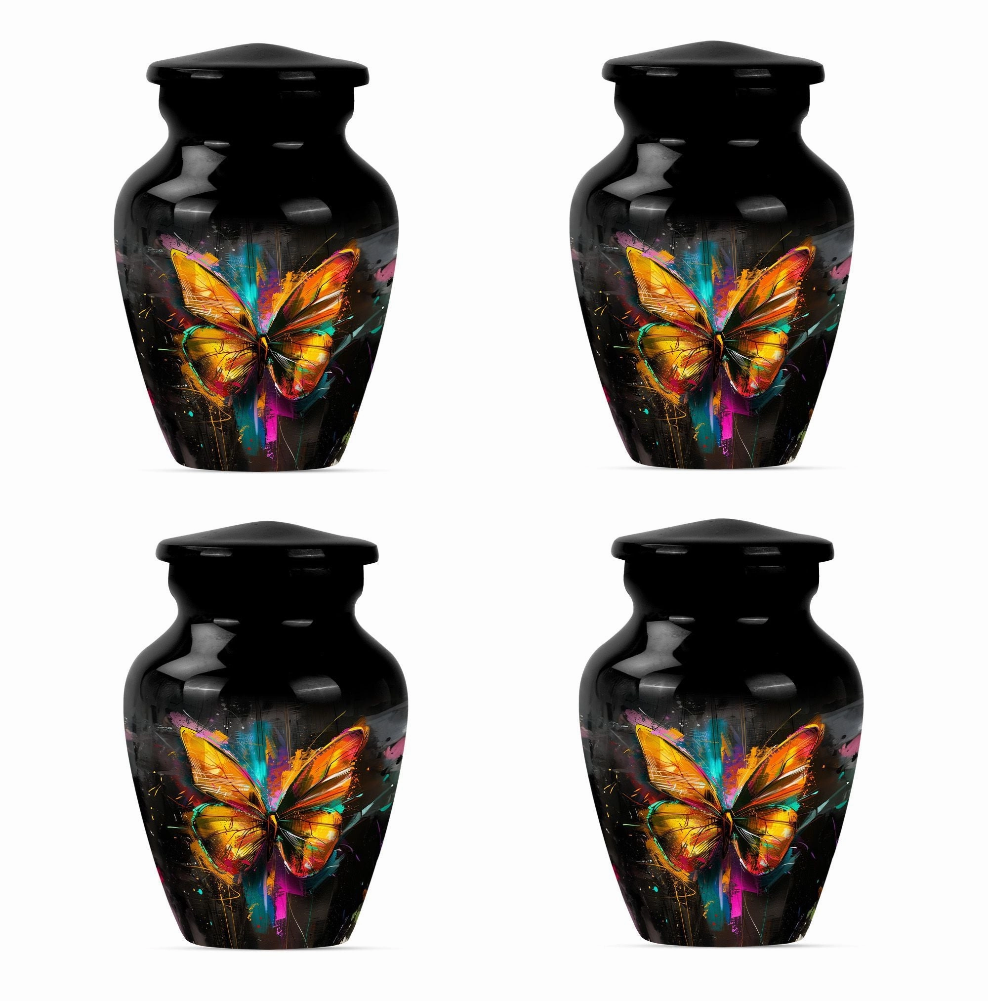 Butterfly Emblem Memorial Urn: Unique Container For Adult Ashes