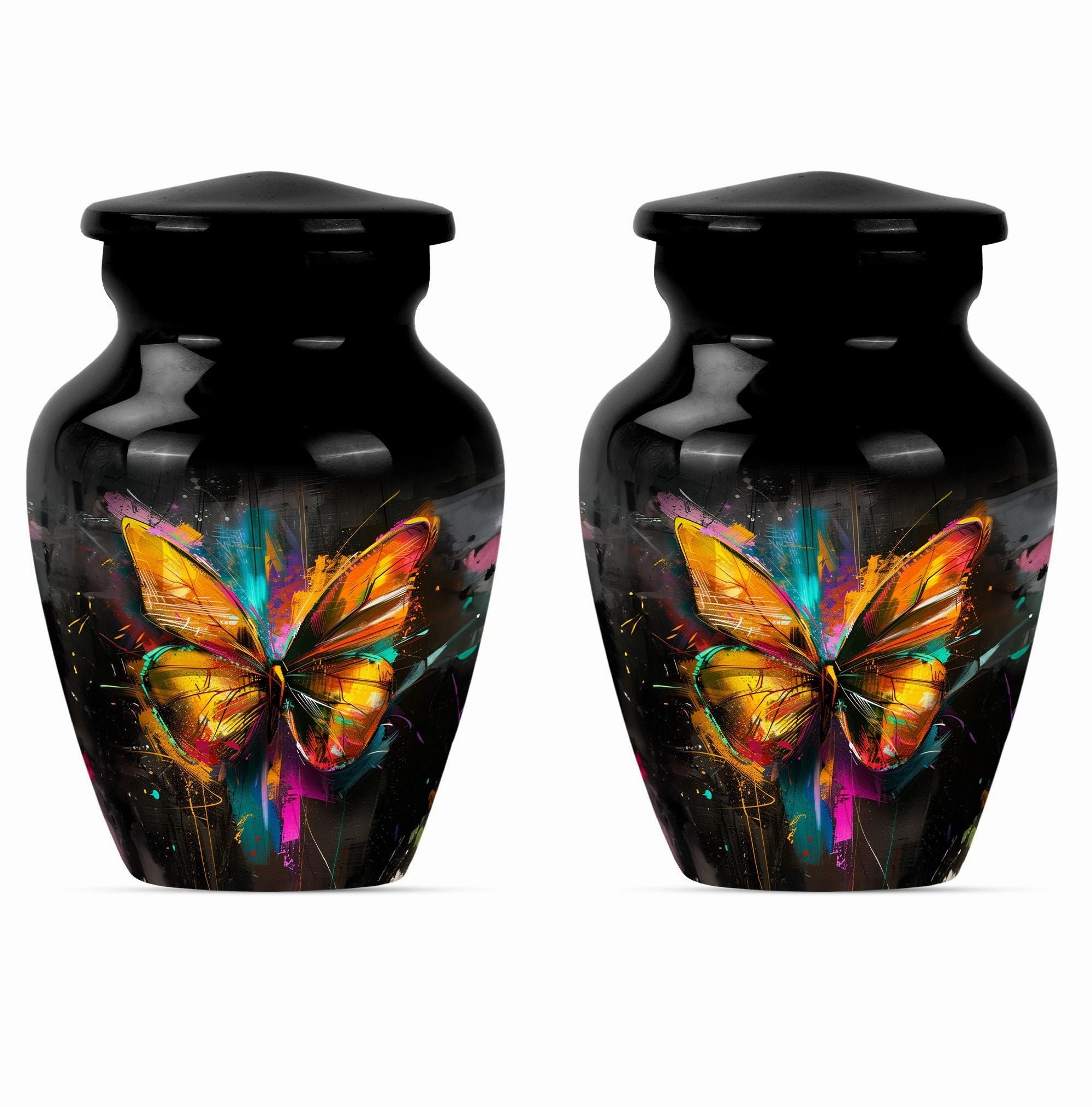 Butterfly Emblem Memorial Urn: Unique Container For Adult Ashes