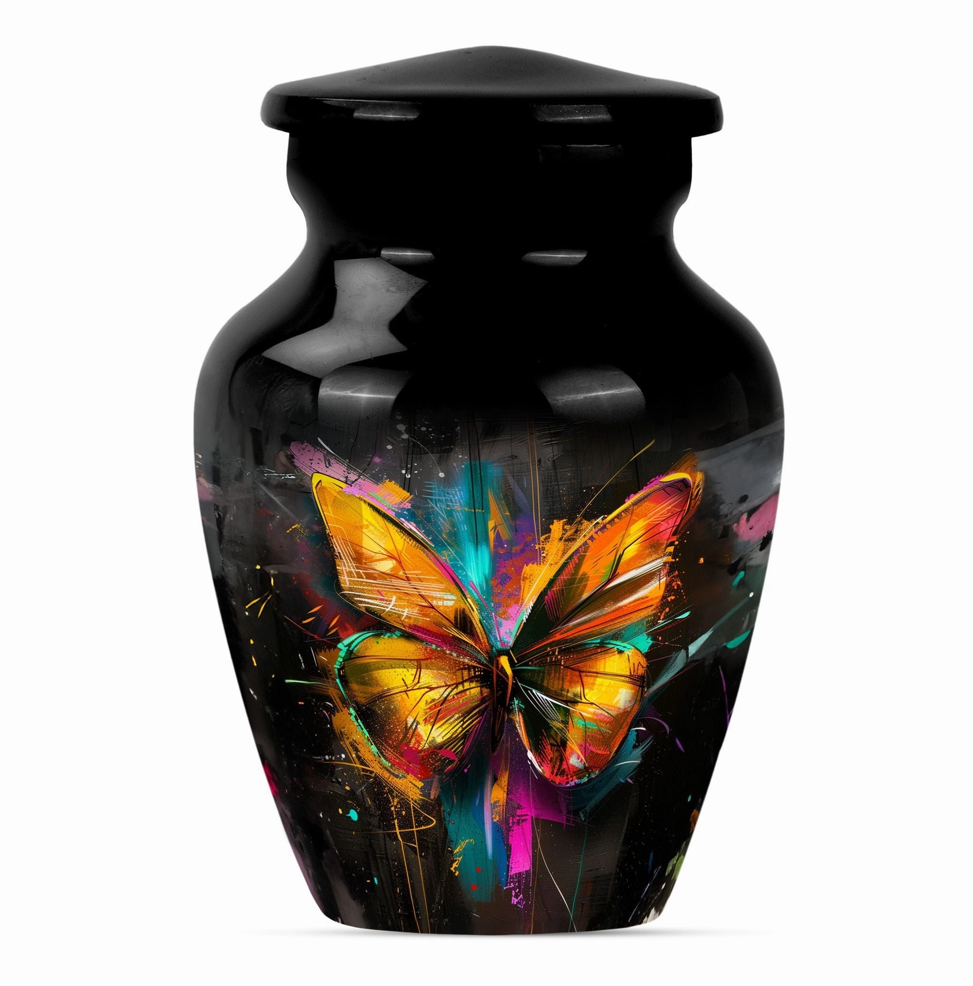 Butterfly Emblem Memorial Urn: Unique Container For Adult Ashes