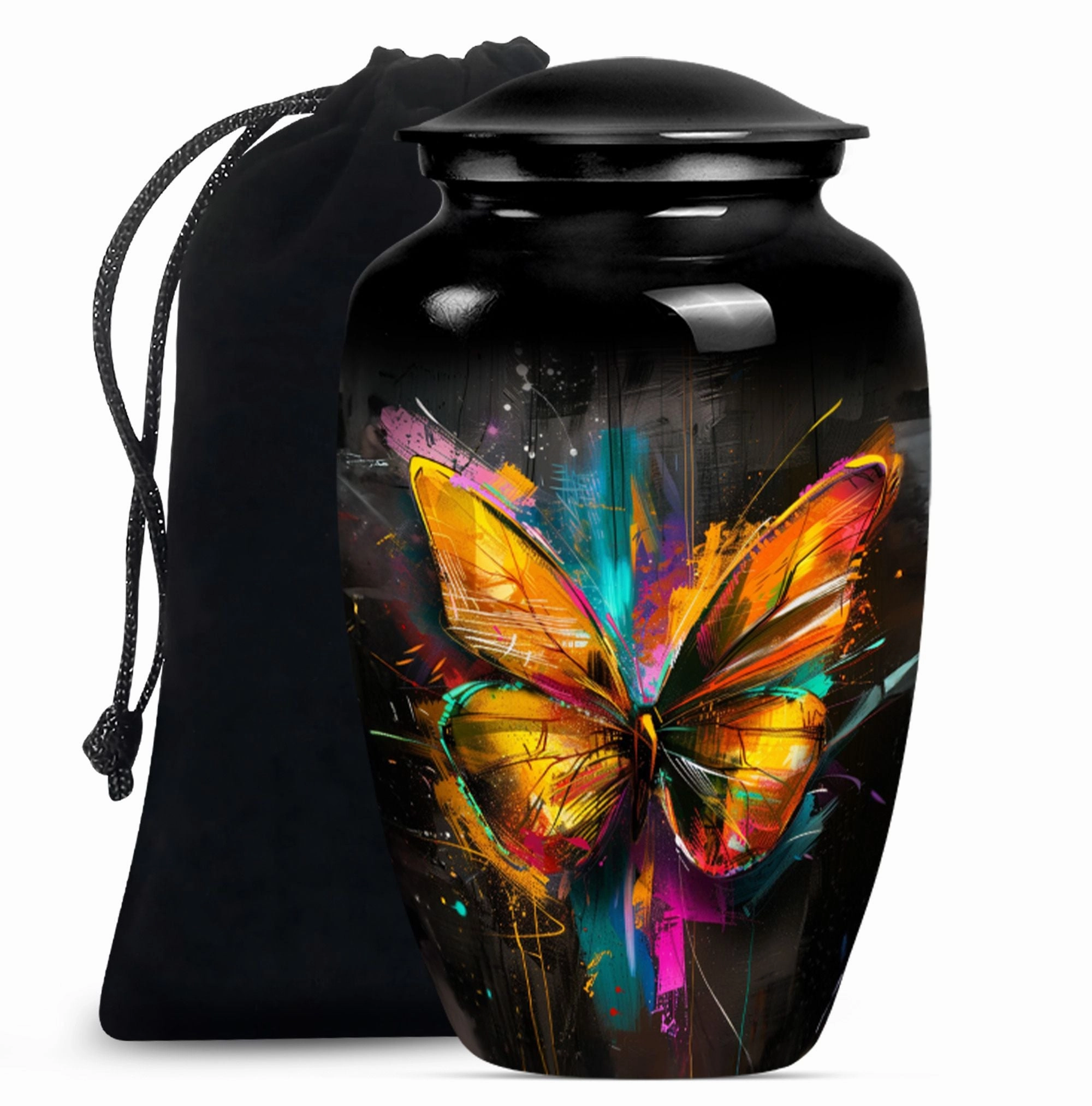 Butterfly Emblem Memorial Urn: Unique Container For Adult Ashes