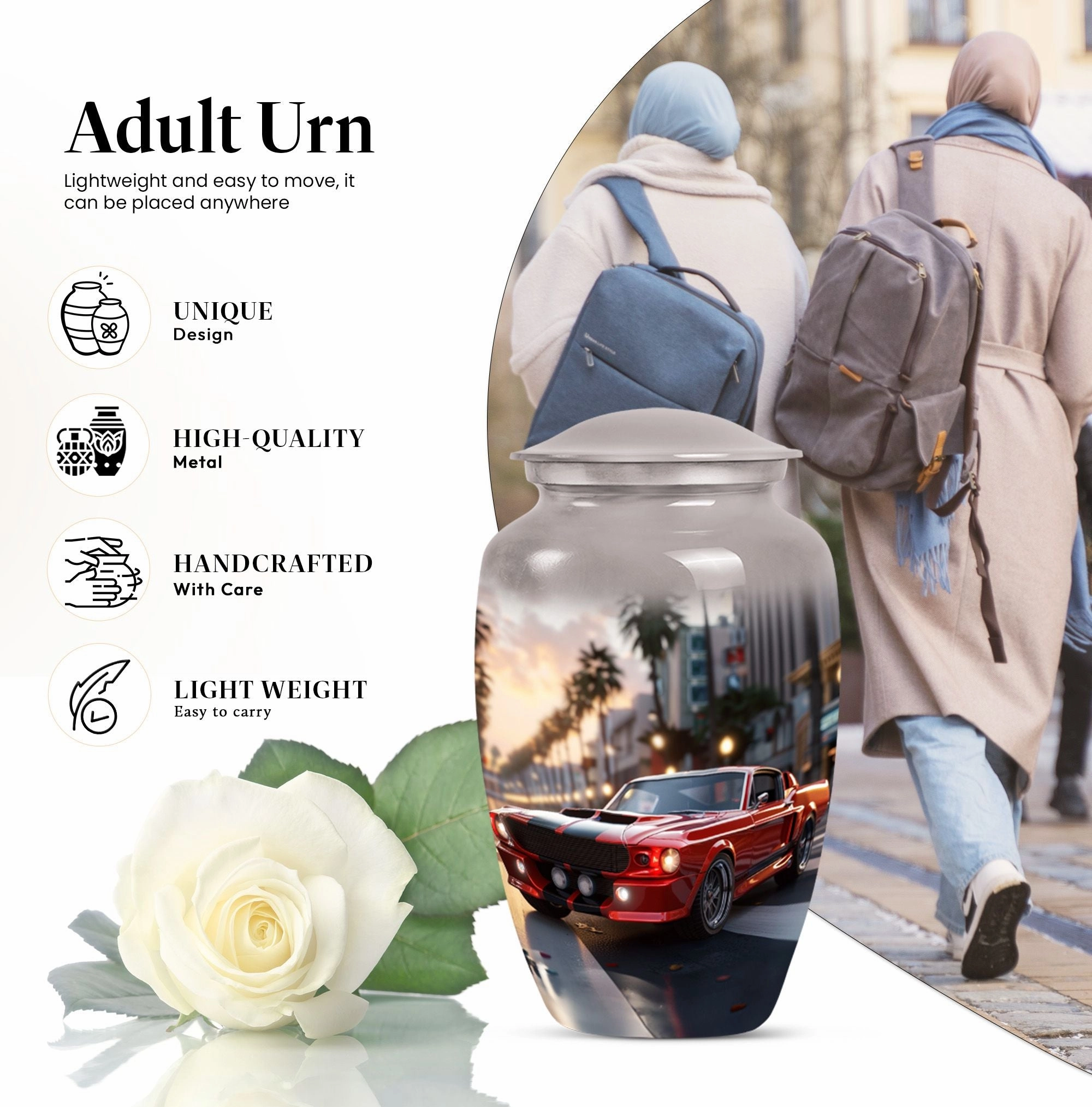 Butterfly Essence: Cremation Personalized Car Urn for Adults