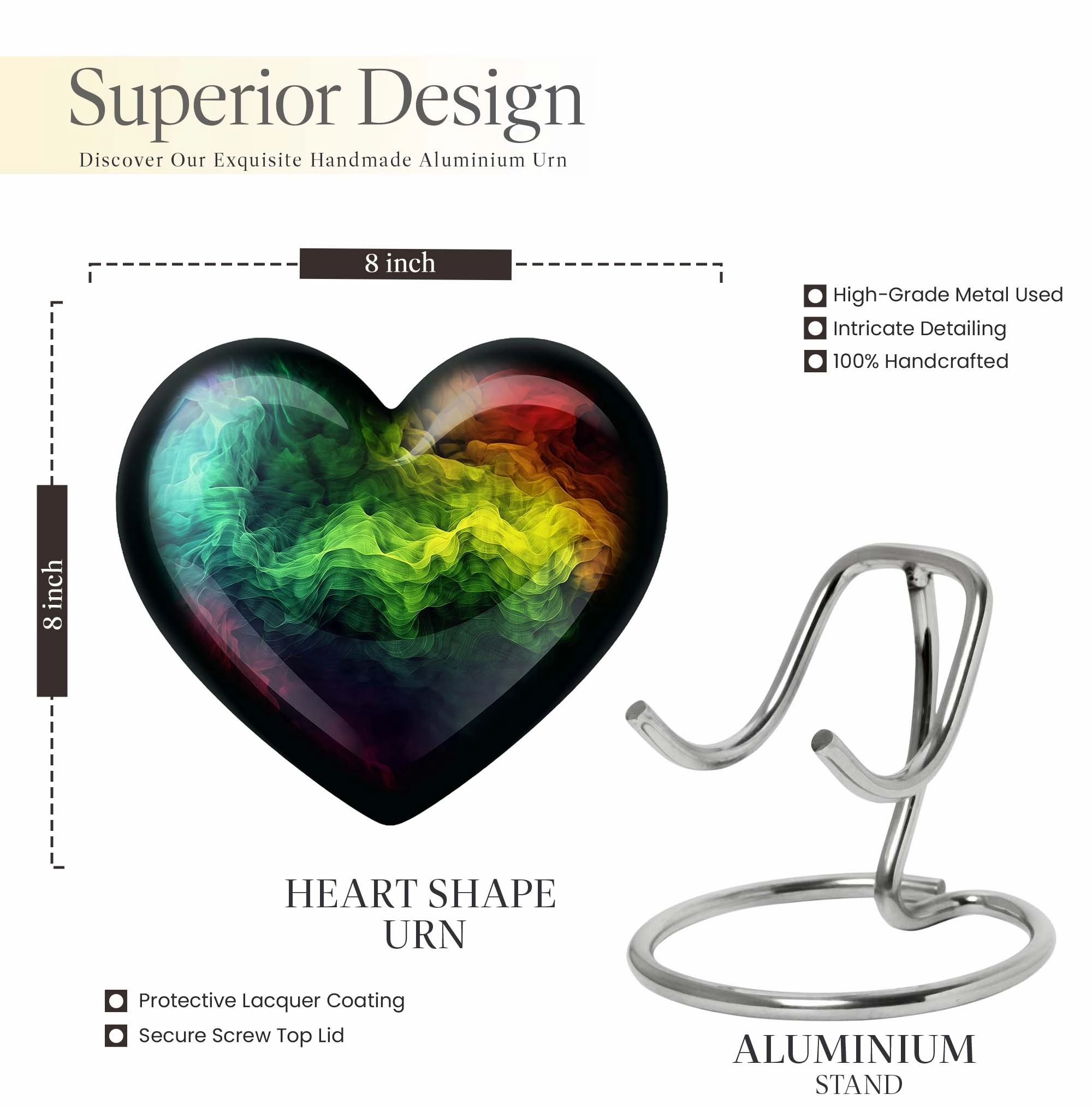 Butterfly Tribute: Aesthetic Abstract Urn for Adult Sized Cremation Ashes