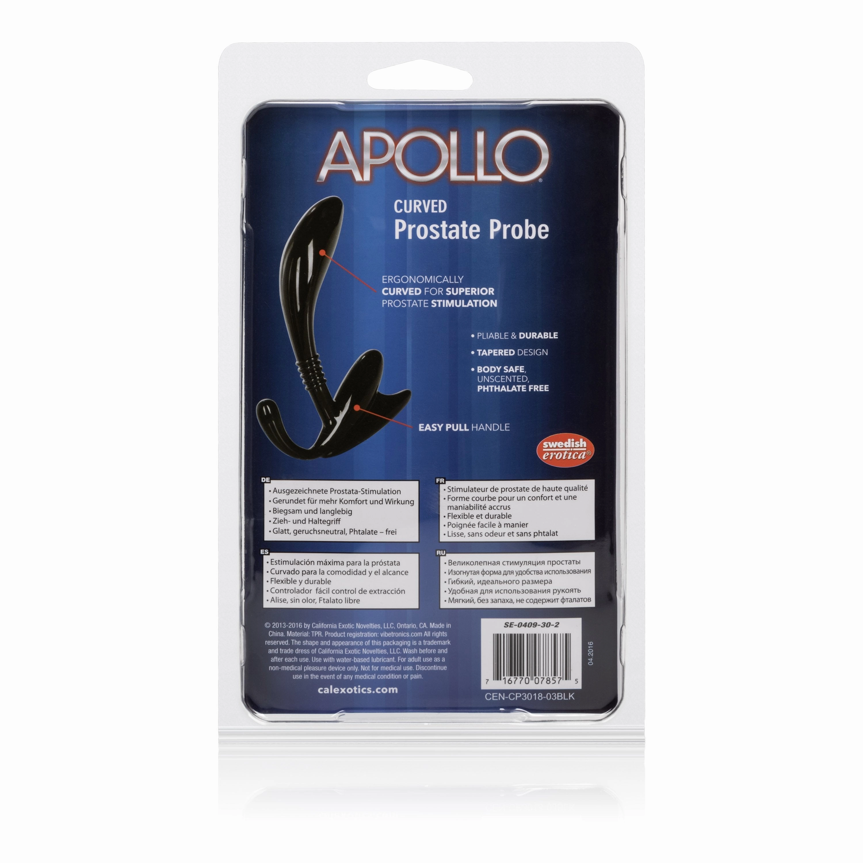 California Exotics - Apollo Curved Prostate Probe Massager (Black)