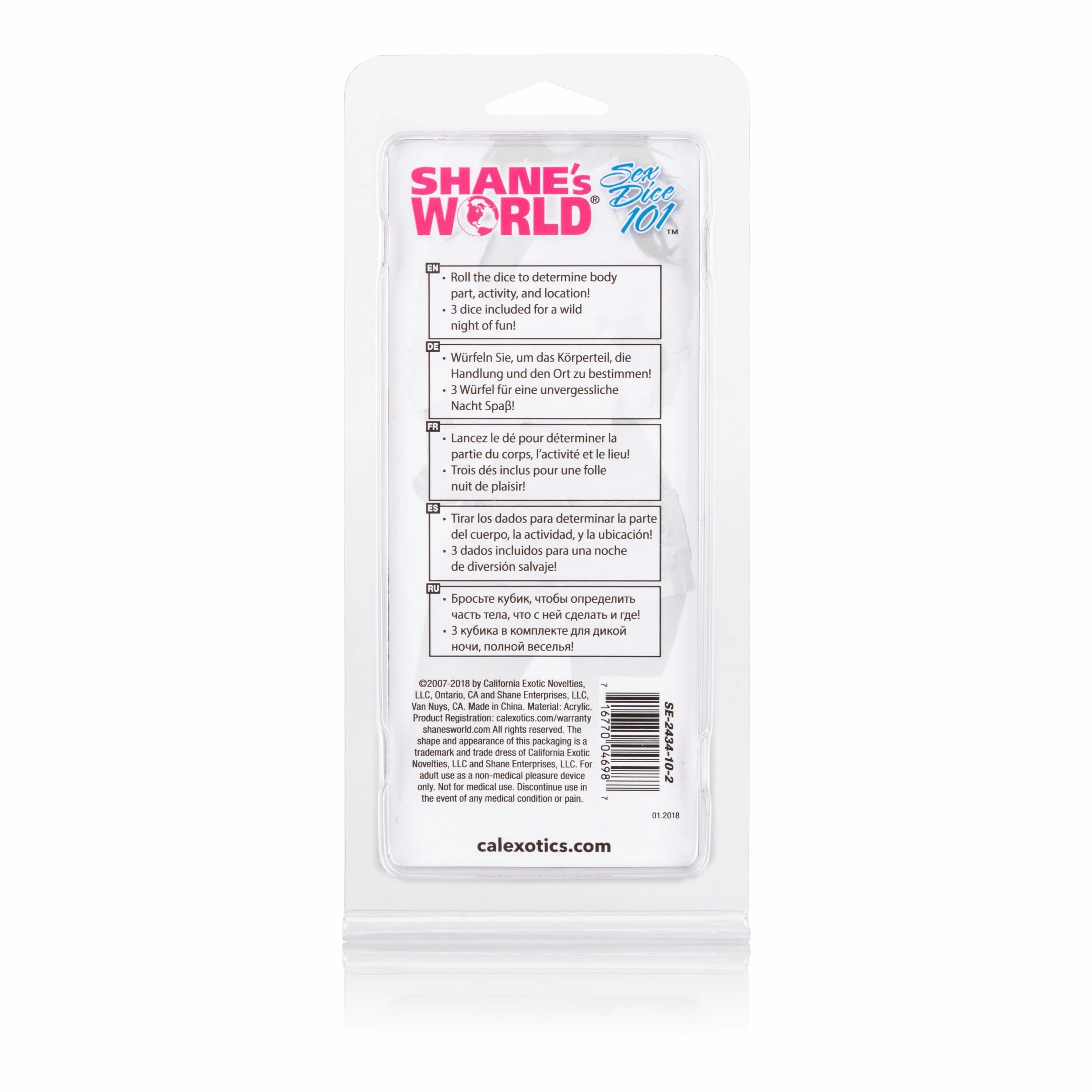 California Exotics - Shane's World Sex Dice 101 (Multi Colour)