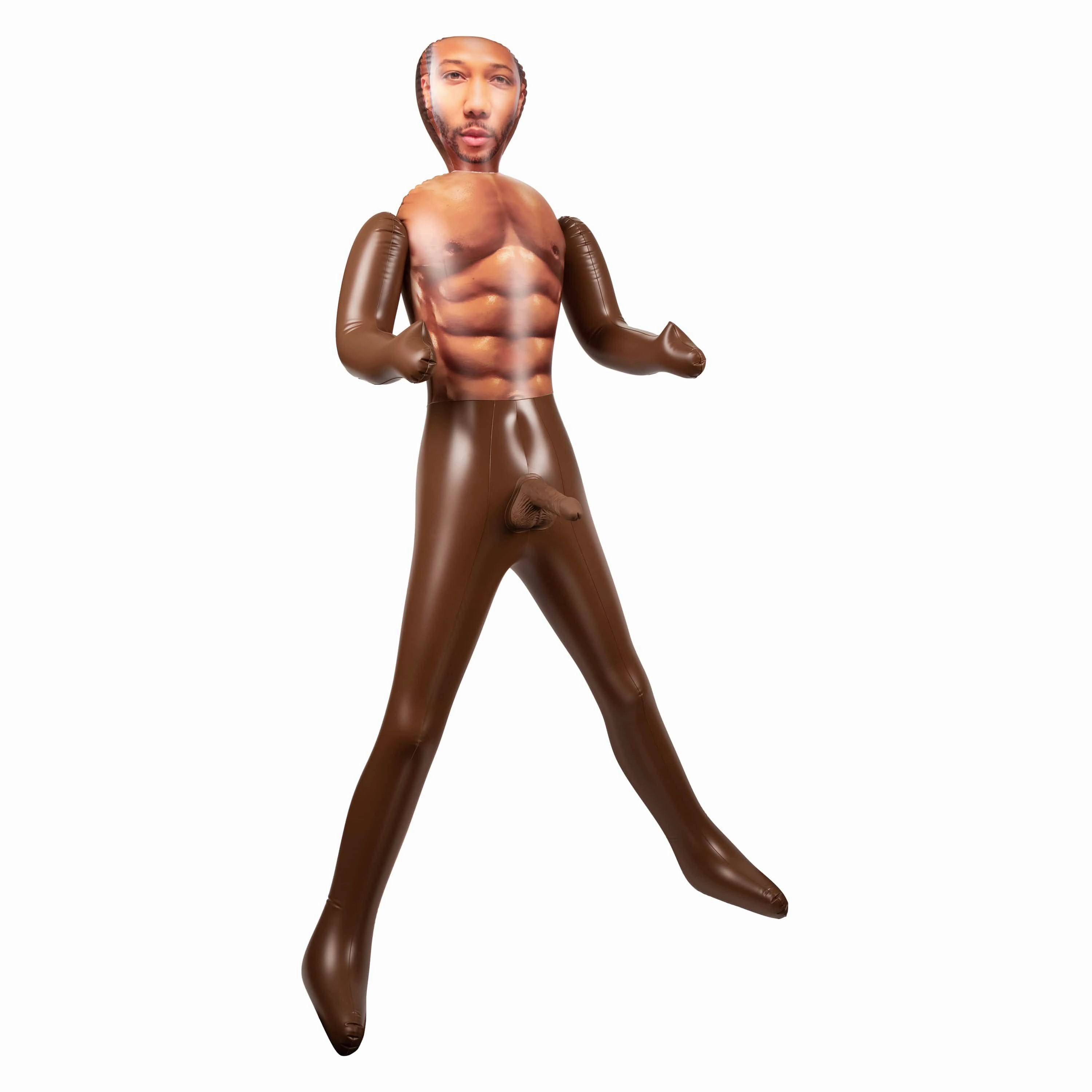 California Exotics - The Mail Man Inflatable Love Doll Masturbator Dildo 5.5" (Brown)