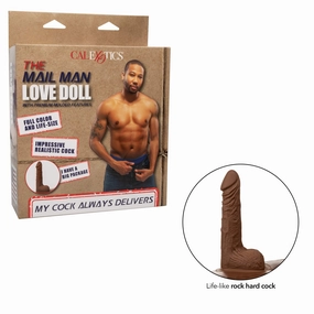 California Exotics - The Mail Man Inflatable Love Doll Masturbator Dildo 5.5" (Brown)