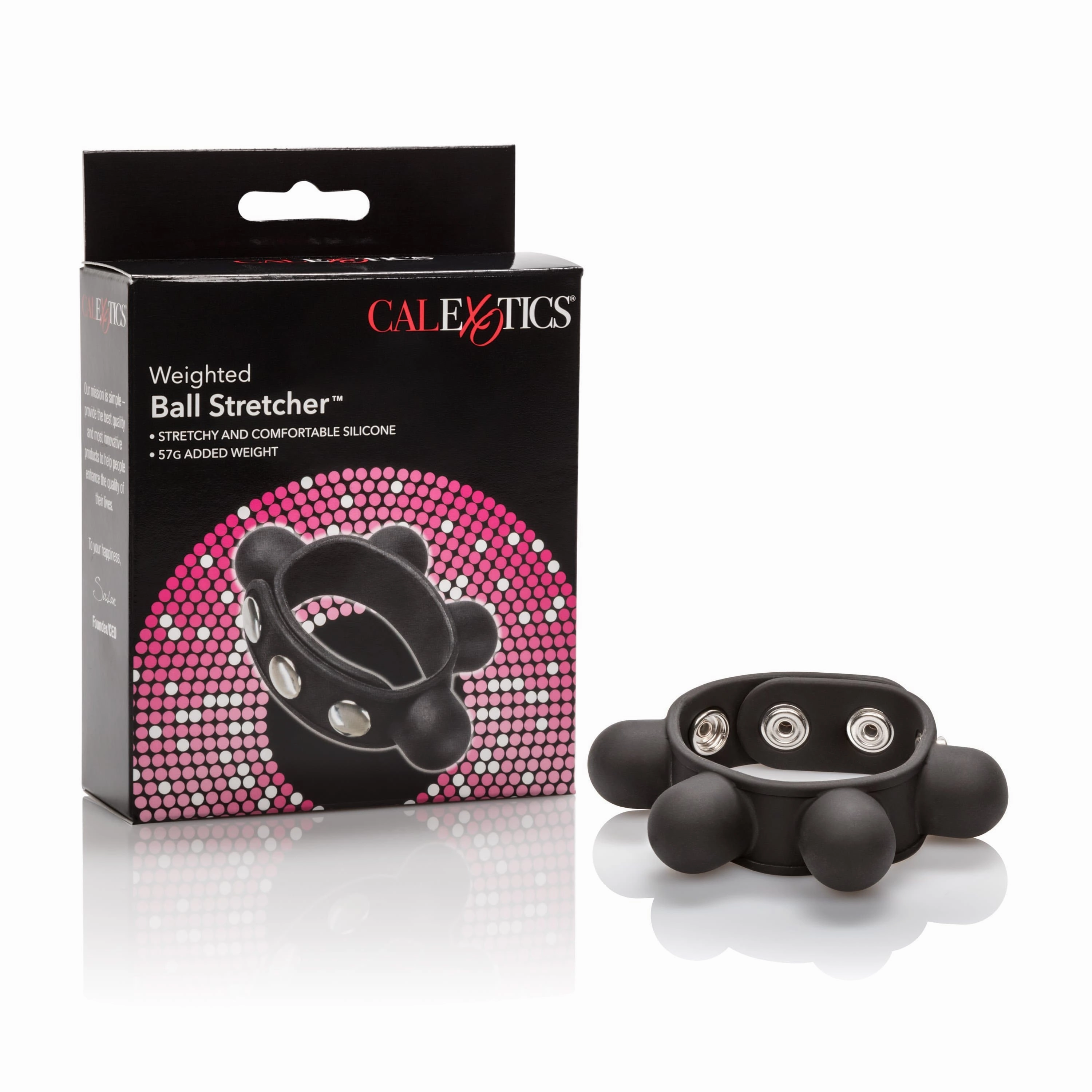 California Exotics - Weighted Ball Stretcher Cock Ring (Black)
