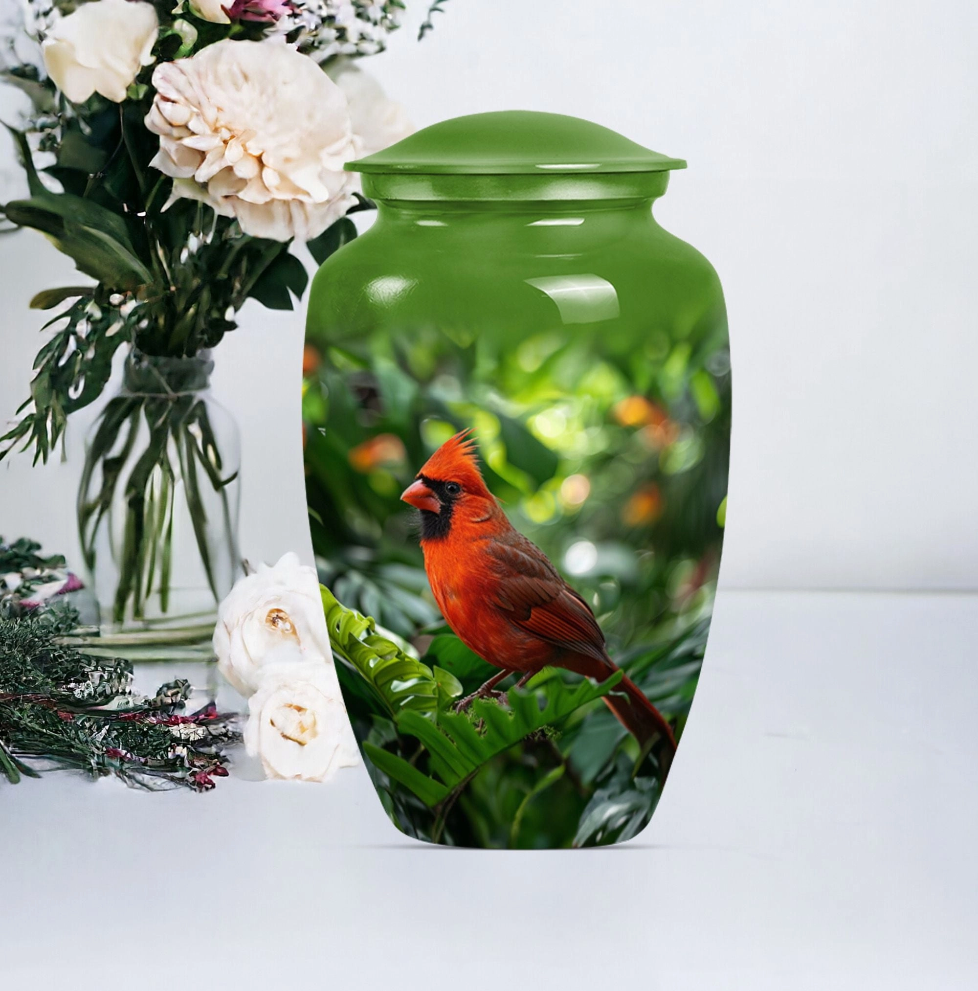Cardinal Bird Cremation Urn: Dignified Memorial for Beloved Ones