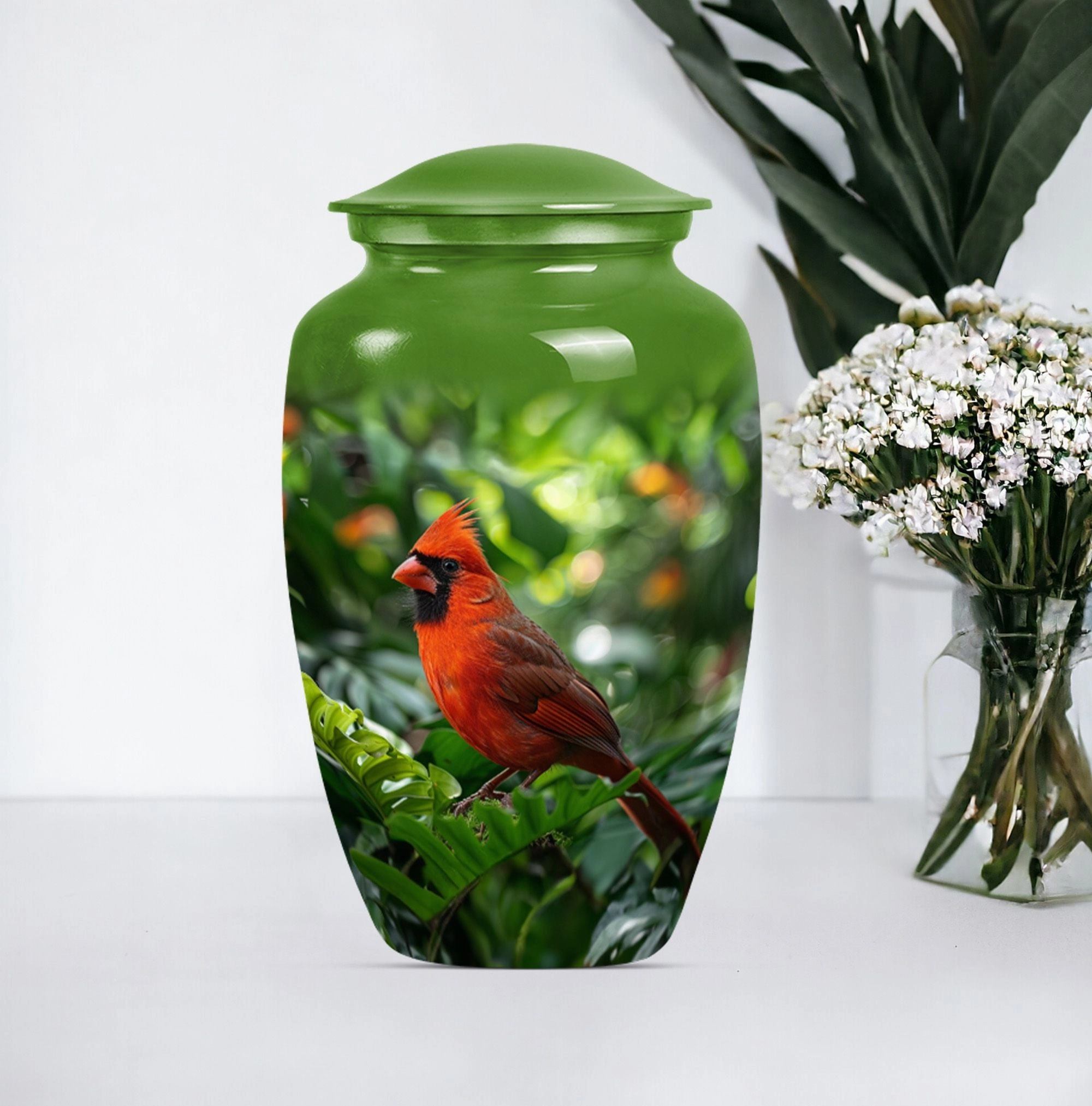 Cardinal Bird Cremation Urn: Dignified Memorial for Beloved Ones