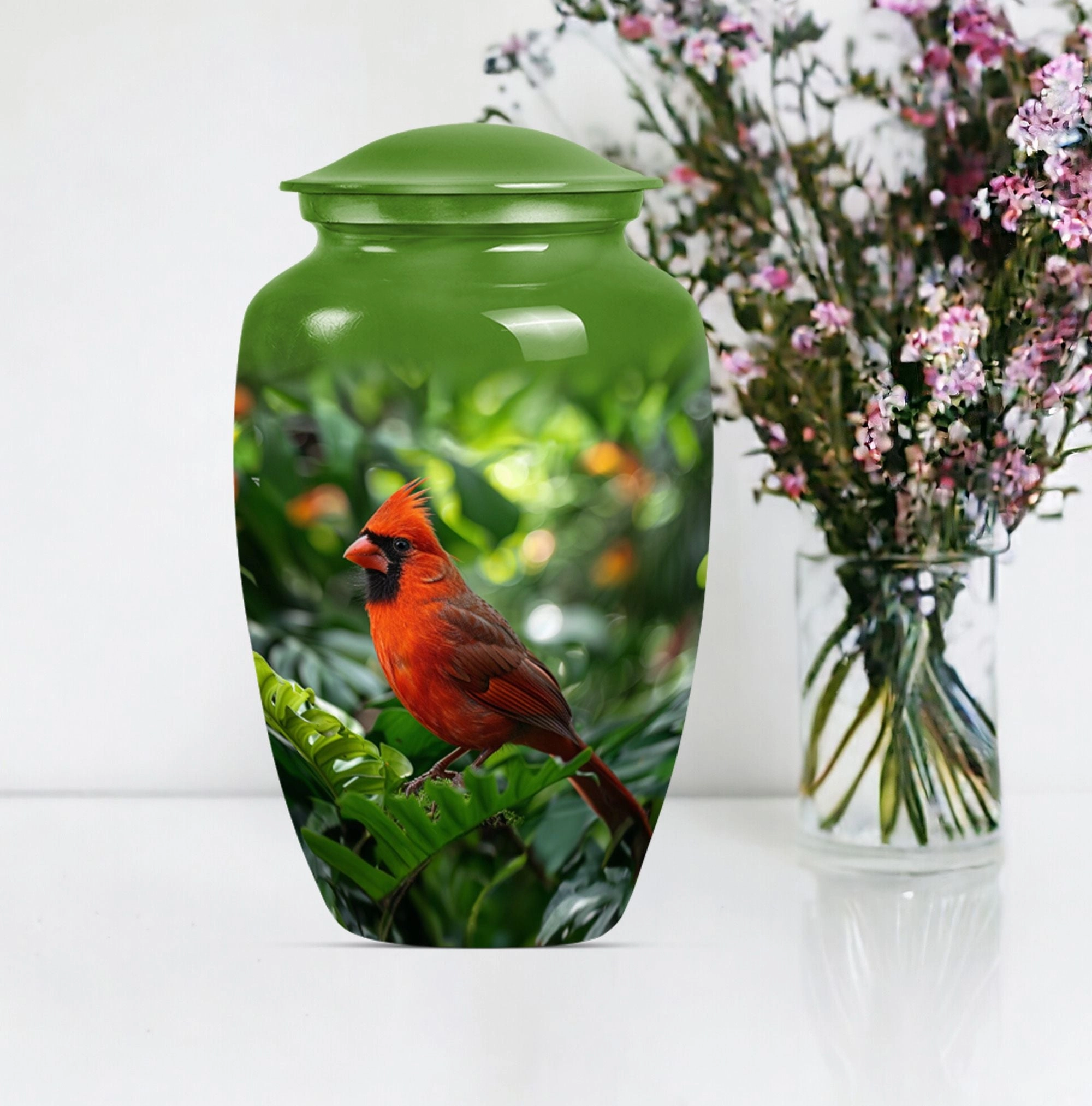 Cardinal Bird Cremation Urn: Dignified Memorial for Beloved Ones