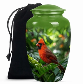 Cardinal Bird Cremation Urn: Dignified Memorial for Beloved Ones